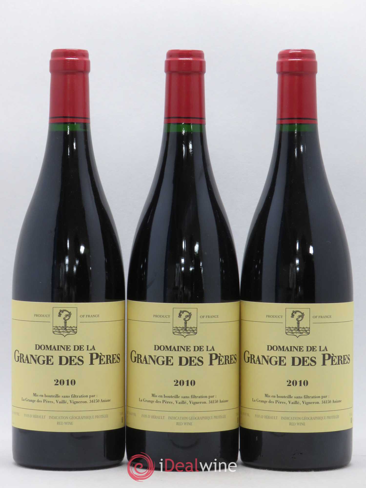 Pays d'Hérault Grange des Pères Laurent Vaillé 2010 - Lot de 3 bouteilles - 0