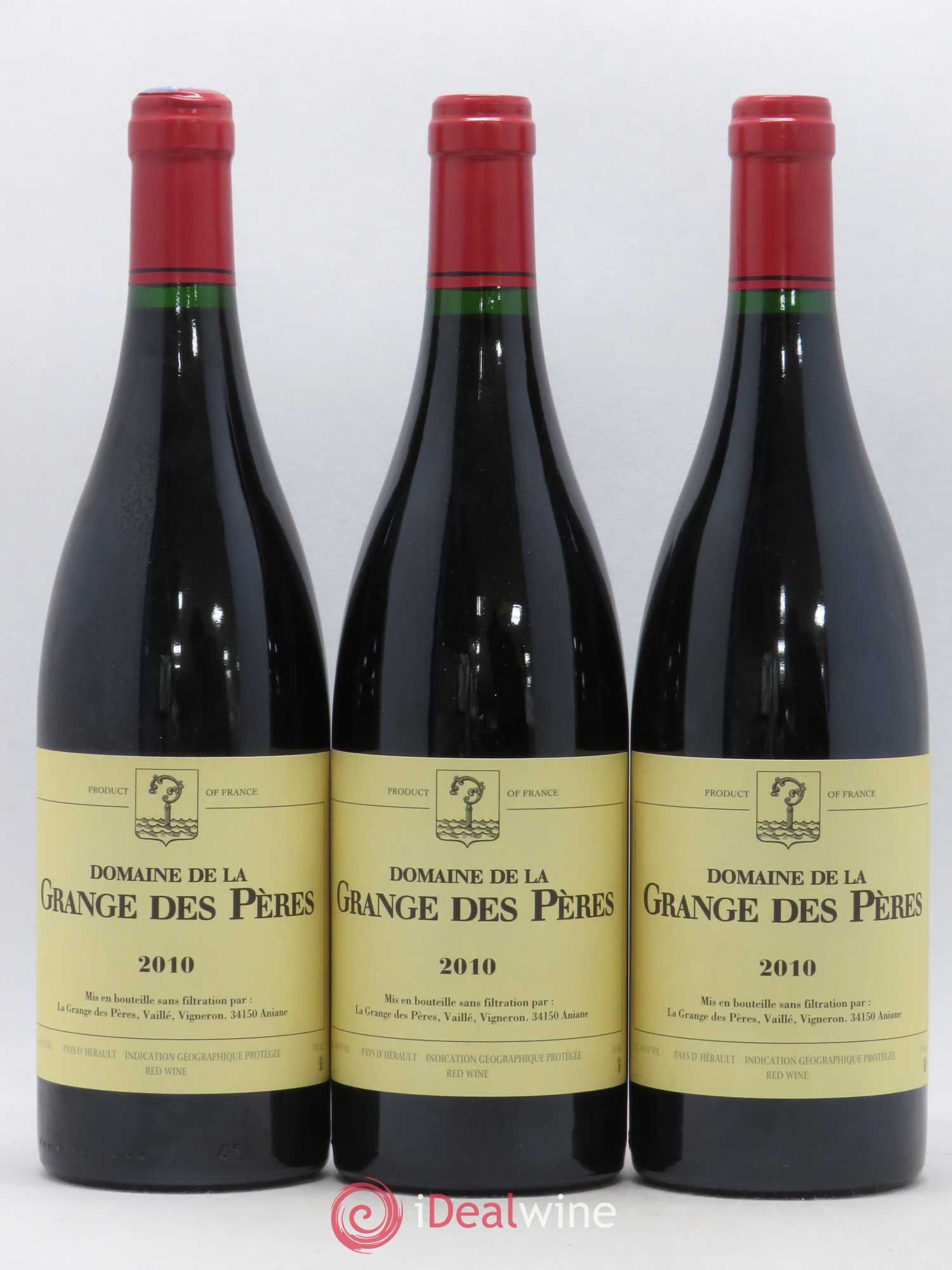 Pays d'Hérault Grange des Pères Laurent Vaillé 2010 - Lot de 3 bouteilles - 0