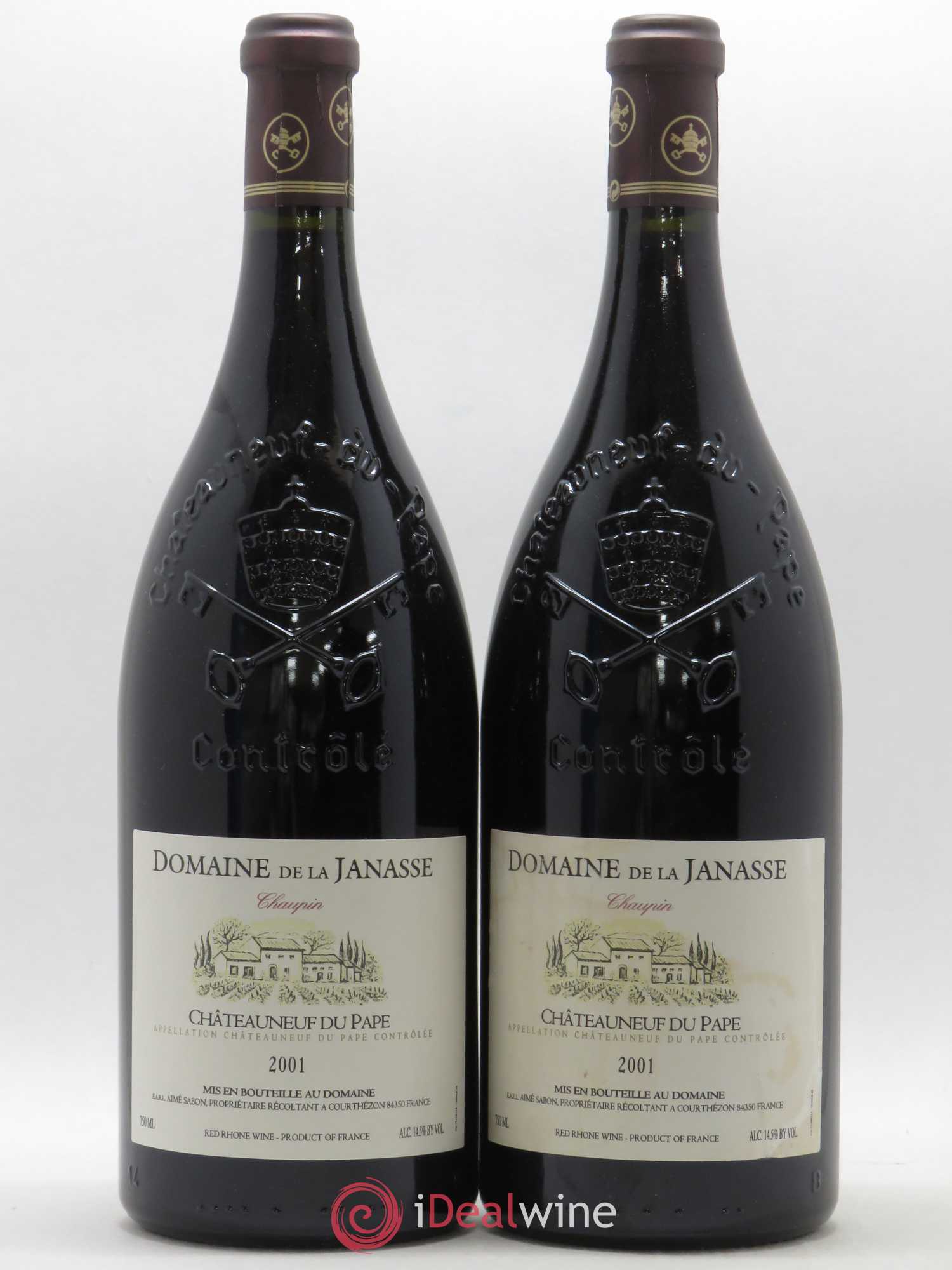 Châteauneuf-du-Pape Cuvée Chaupin La Janasse (Domaine de) 2001 - Lot de 2 magnums - 0