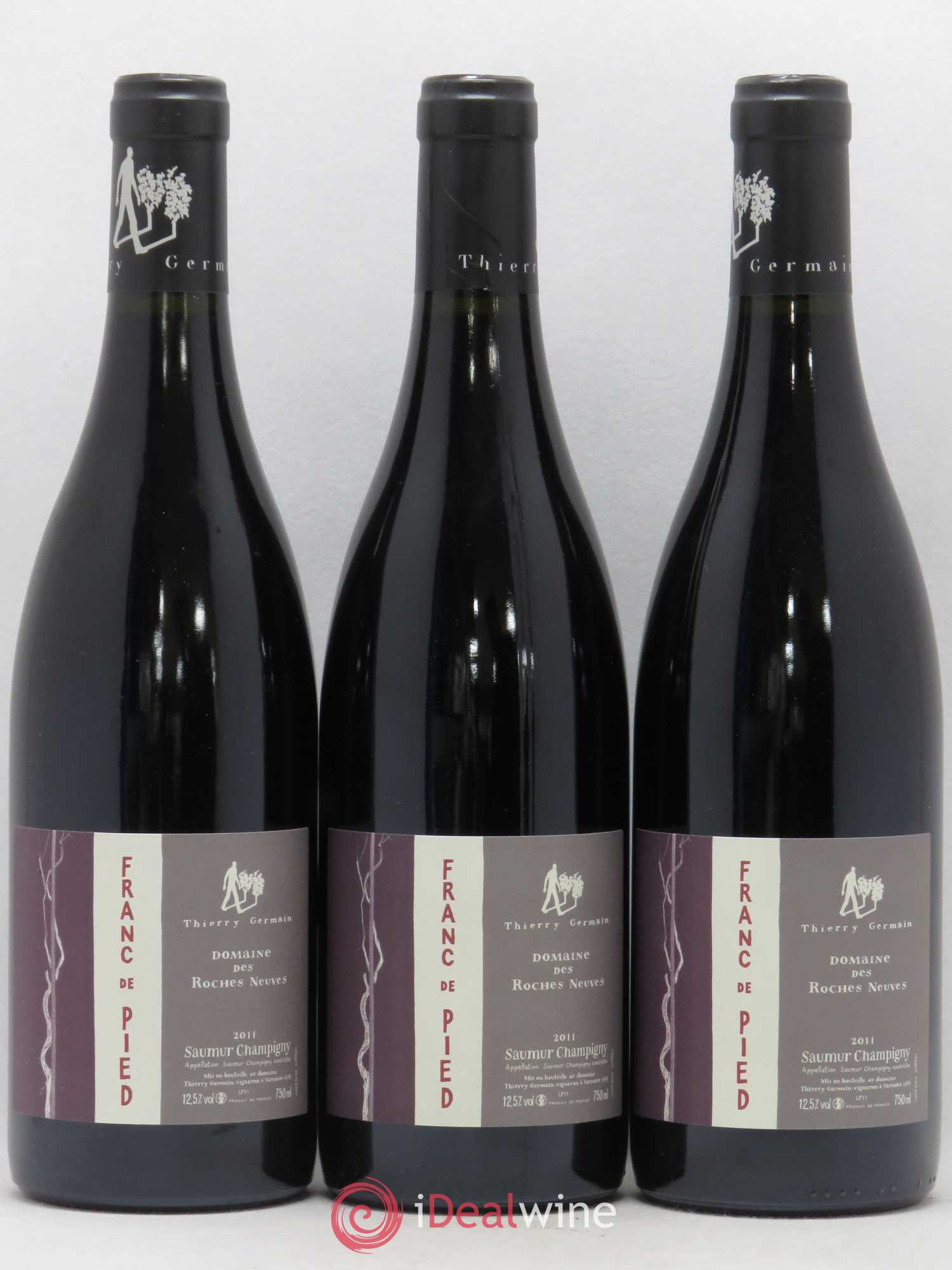 Saumur-Champigny Franc de pied Domaine des Roches Neuves - Thierry Germain 2011 - Lot de 3 bouteilles - 0