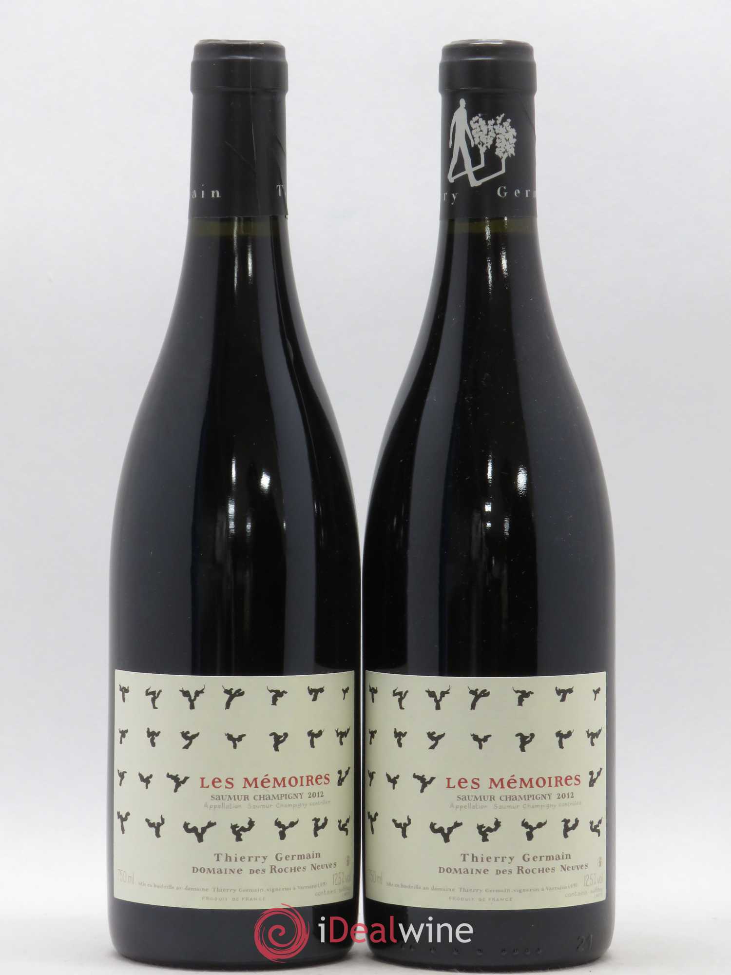 Saumur-Champigny Les Mémoires Domaine des Roches Neuves - Thierry Germain 2012 - Lot de 2 bouteilles - 0