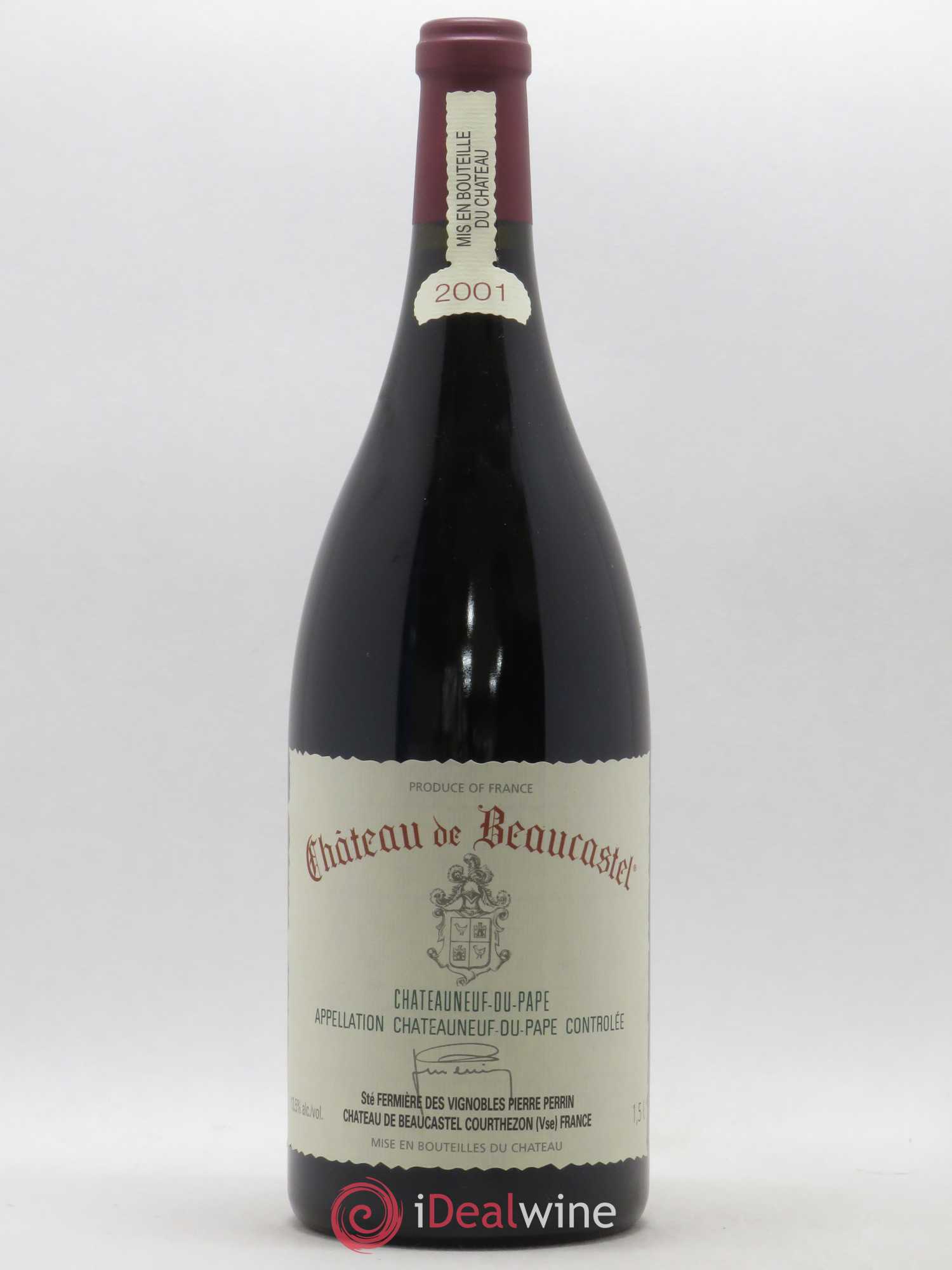 Châteauneuf-du-Pape Château de Beaucastel Famille Perrin 2001 - Lot de 1 magnum - 0