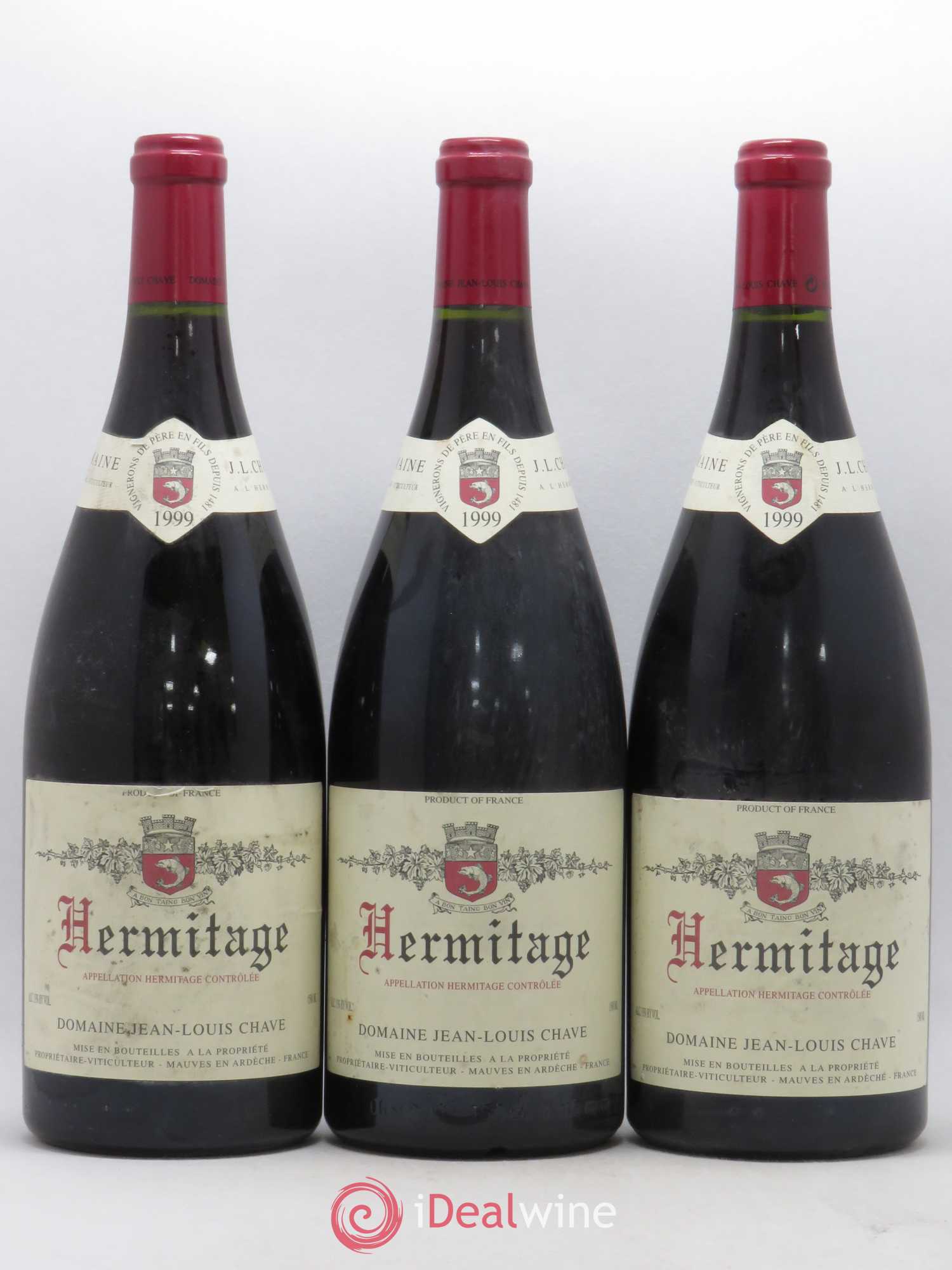 Hermitage Jean-Louis Chave 1999 - Lot de 3 magnums - 0
