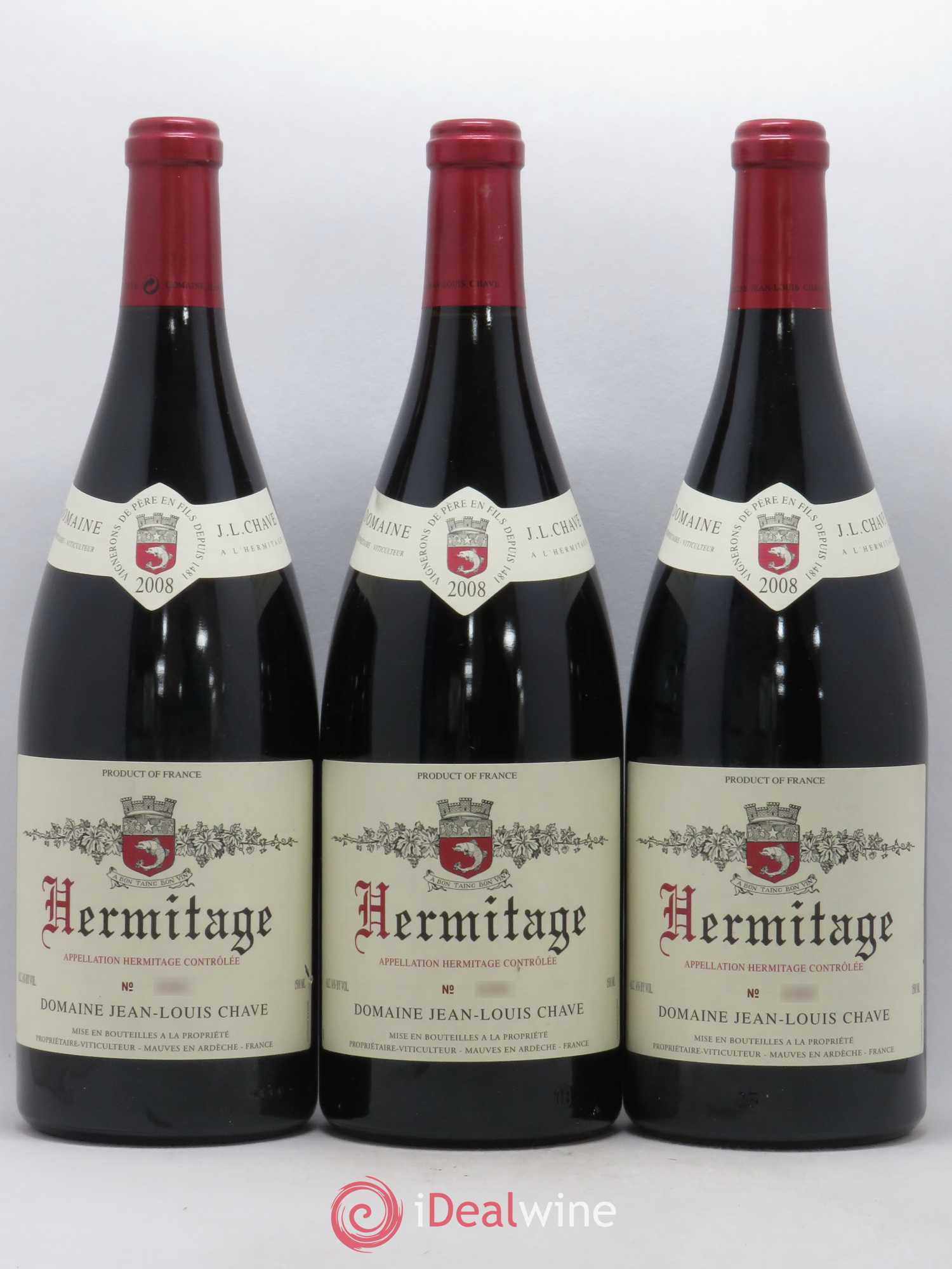 Hermitage Jean-Louis Chave 2008 - Lot de 3 magnums - 0