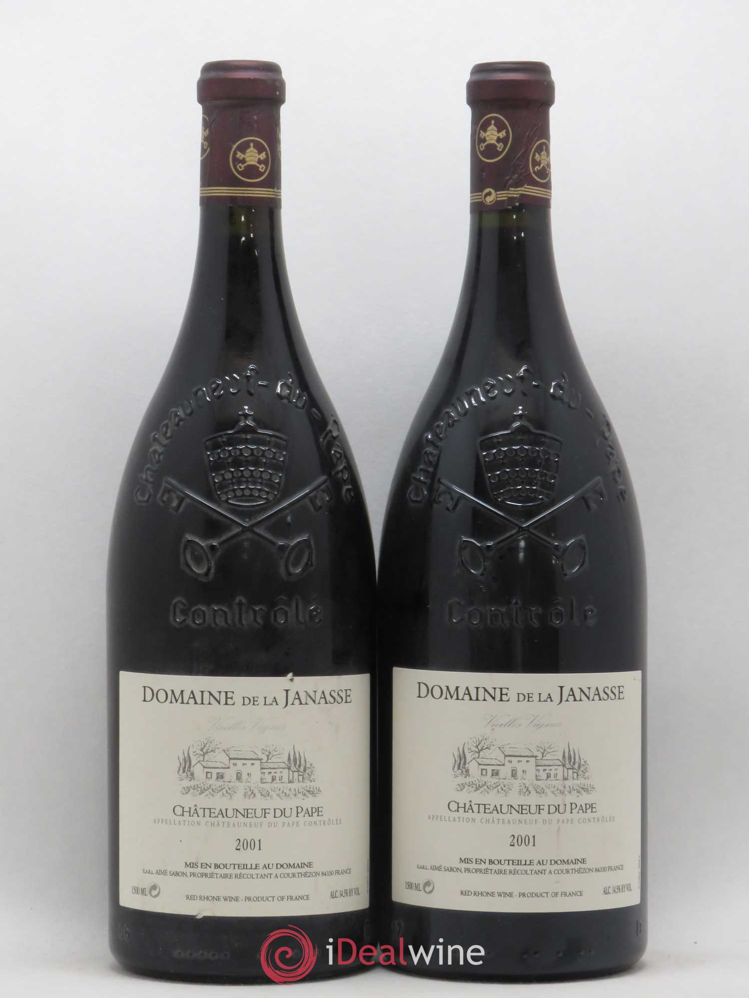 Châteauneuf-du-Pape Cuvée Vieilles Vignes La Janasse (Domaine de) 2001 - Lot de 2 magnums - 0