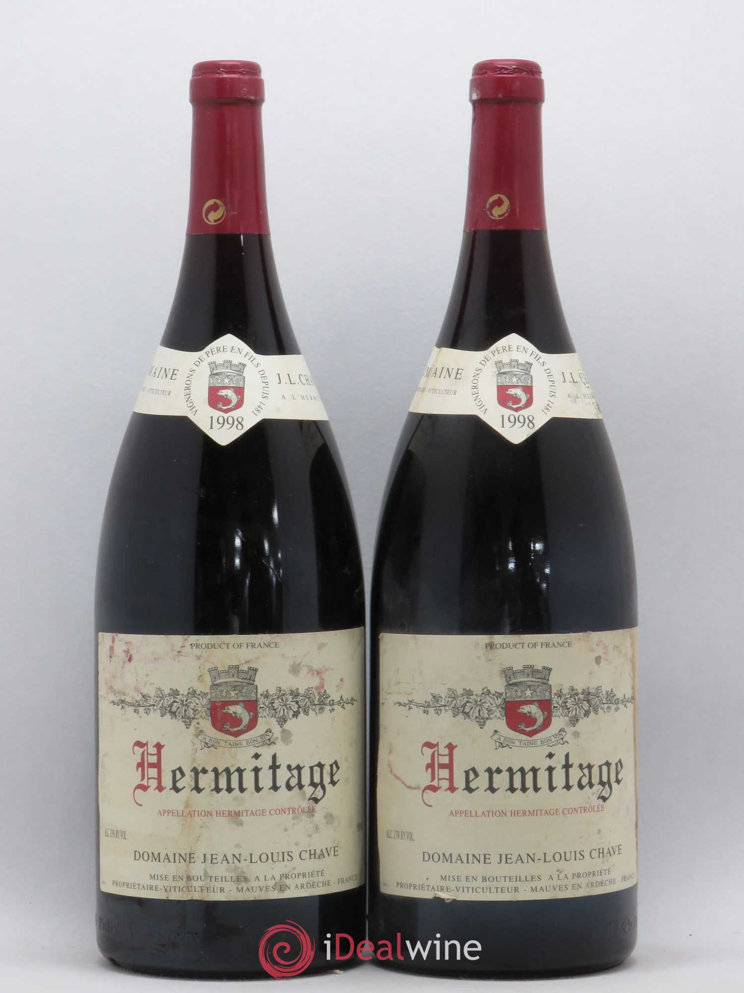 Hermitage Jean-Louis Chave 1998 - Lot de 2 magnums - 0