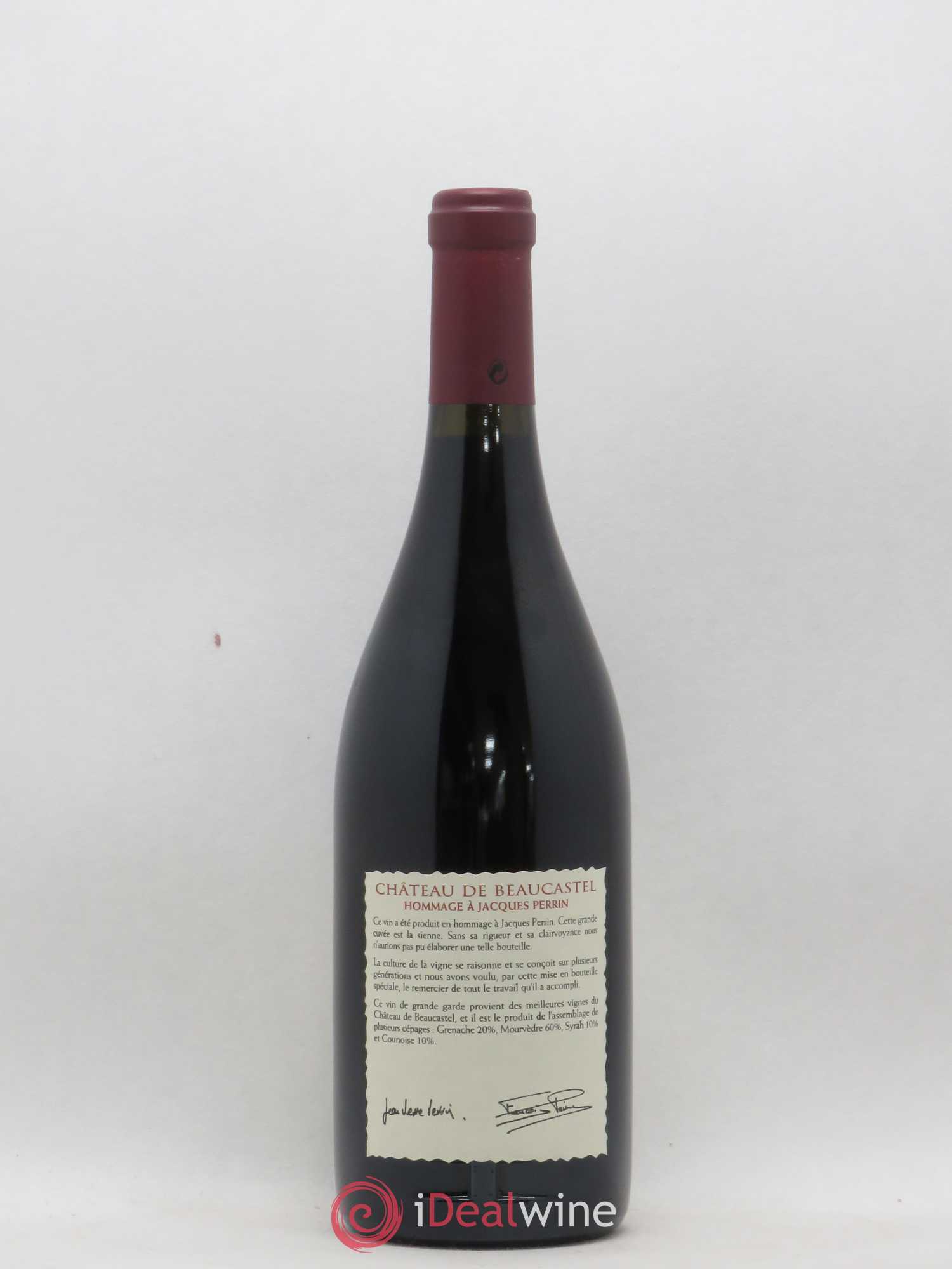 Châteauneuf-du-Pape Château de Beaucastel Hommage à Jacques Perrin Famille Perrin 2001 - Lot de 1 bouteille - 1