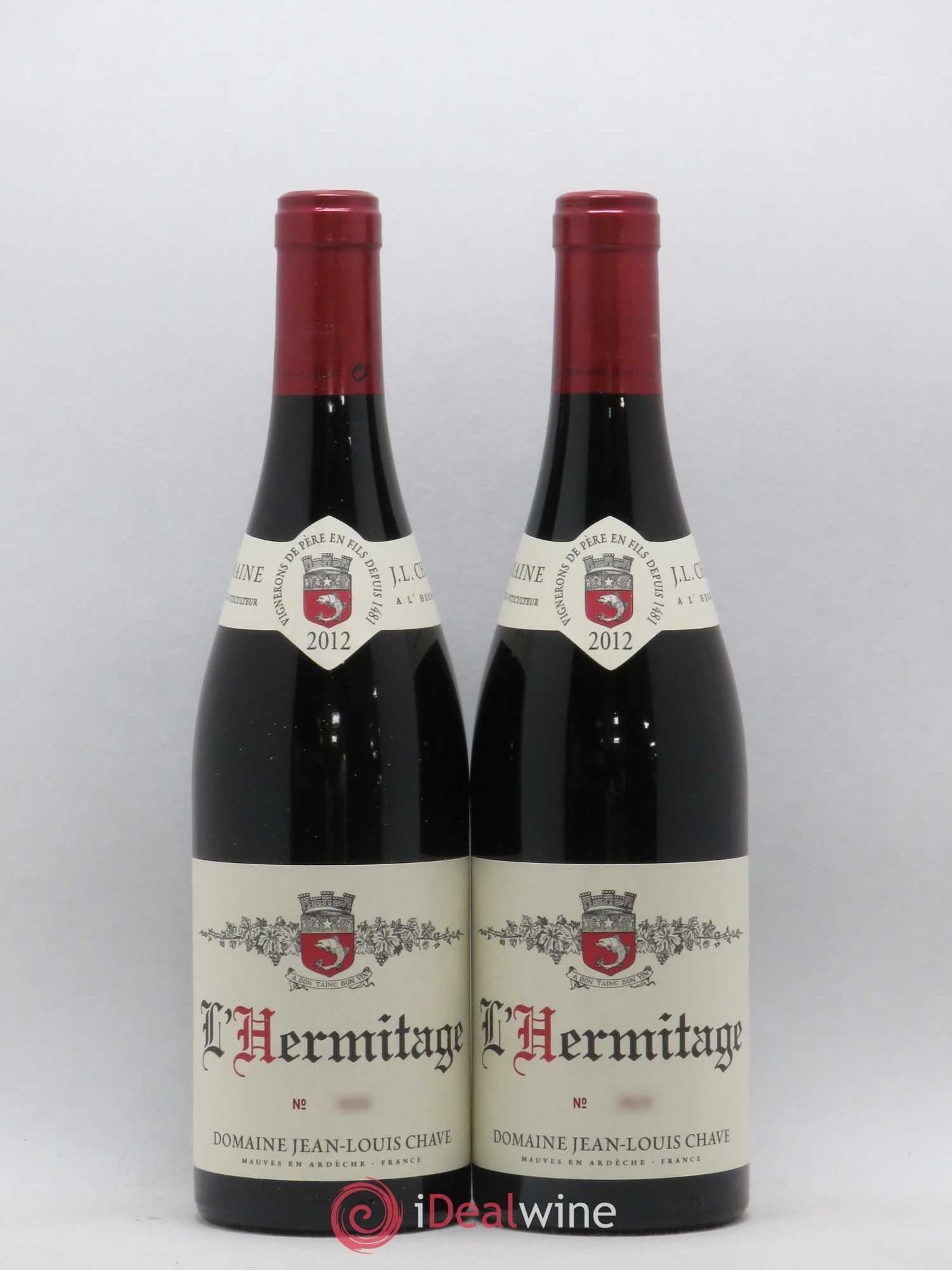 Hermitage Jean-Louis Chave 2012 - Lot de 2 bouteilles - 0