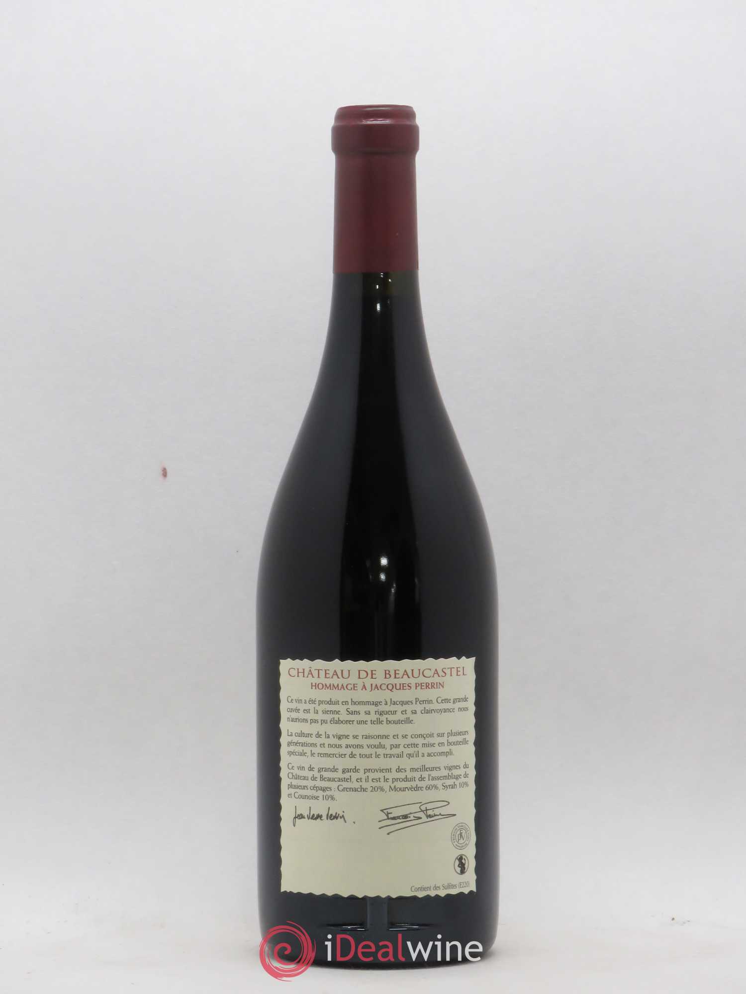 Châteauneuf-du-Pape Château de Beaucastel Hommage à Jacques Perrin Famille Perrin 2004 - Lot de 1 bouteille - 1