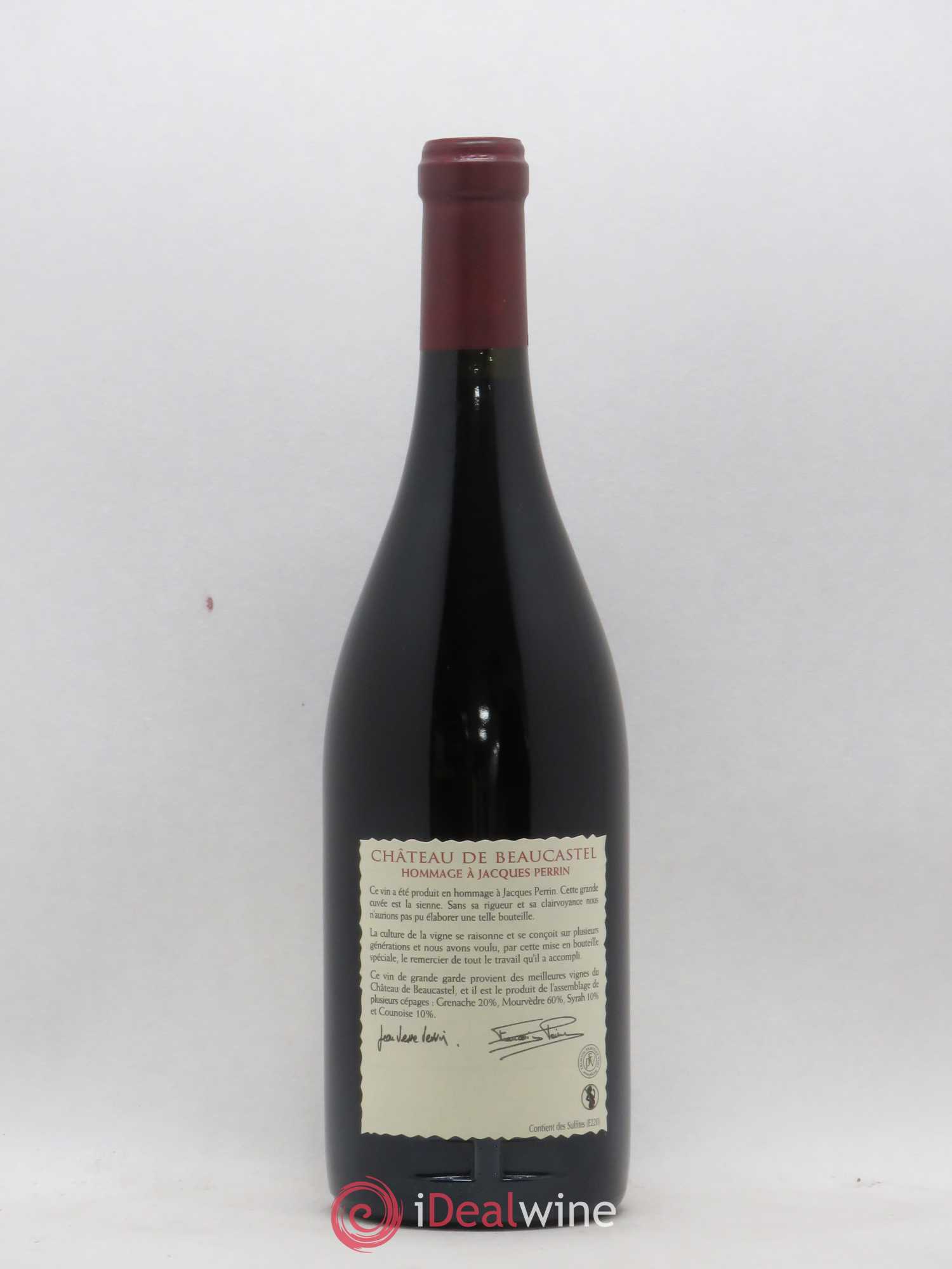 Châteauneuf-du-Pape Château de Beaucastel Hommage à Jacques Perrin Famille Perrin 2004 - Lot de 1 bouteille - 1