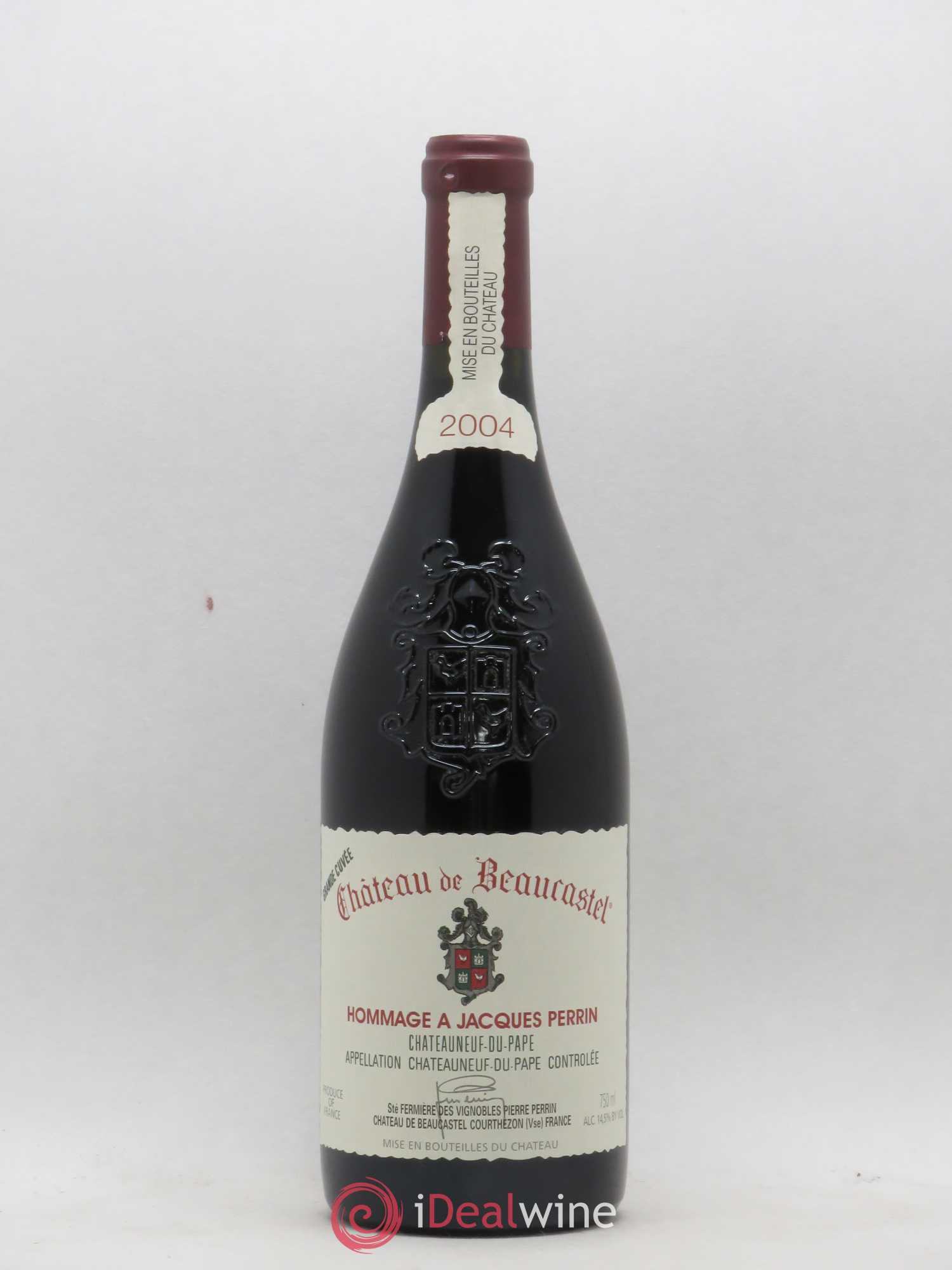Châteauneuf-du-Pape Château de Beaucastel Hommage à Jacques Perrin Famille Perrin 2004 - Lot de 1 bouteille - 0