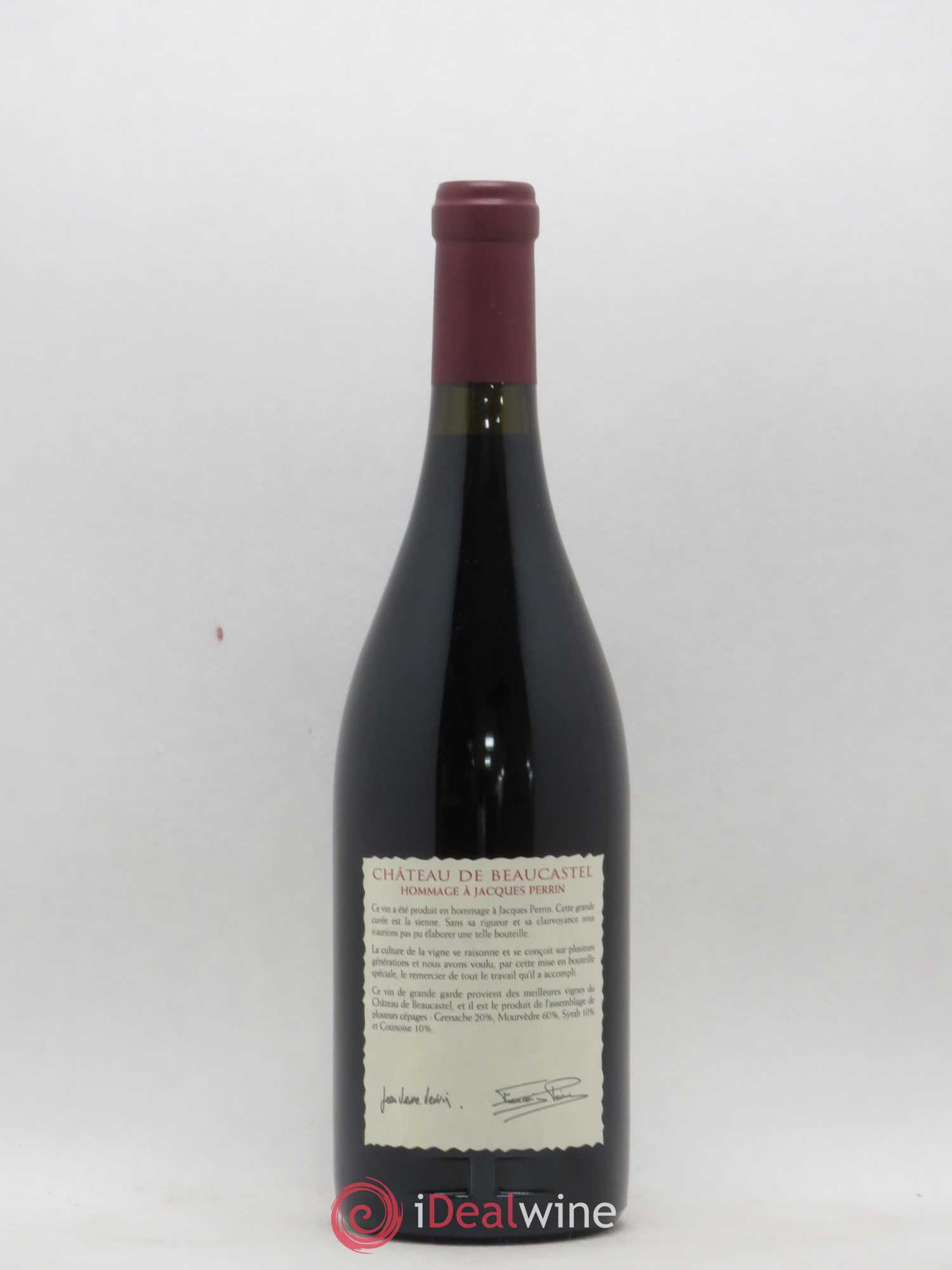 Châteauneuf-du-Pape Château de Beaucastel Hommage à Jacques Perrin Famille Perrin 2001 - Lot de 1 bouteille - 1