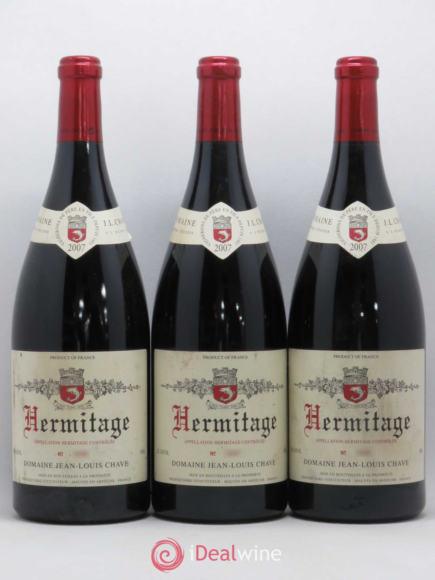 Hermitage Jean-Louis Chave 2007 - Lot de 3 magnums - 0