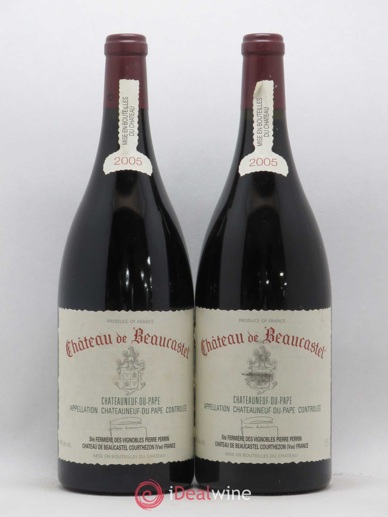 Châteauneuf-du-Pape Château de Beaucastel Famille Perrin 2005 - Lot de 2 magnums - 0