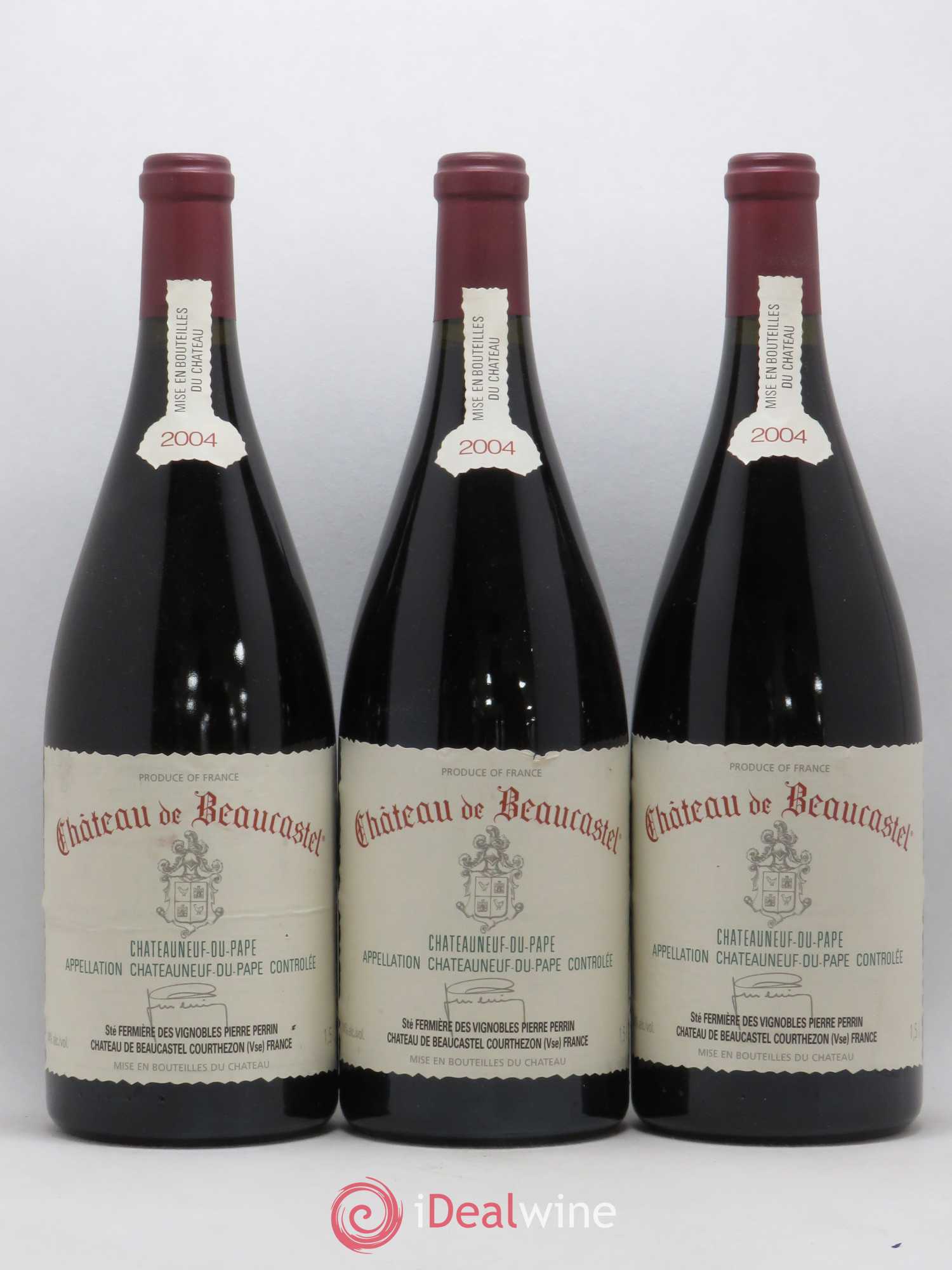 Châteauneuf-du-Pape Château de Beaucastel Famille Perrin 2004 - Lot de 3 magnums - 0