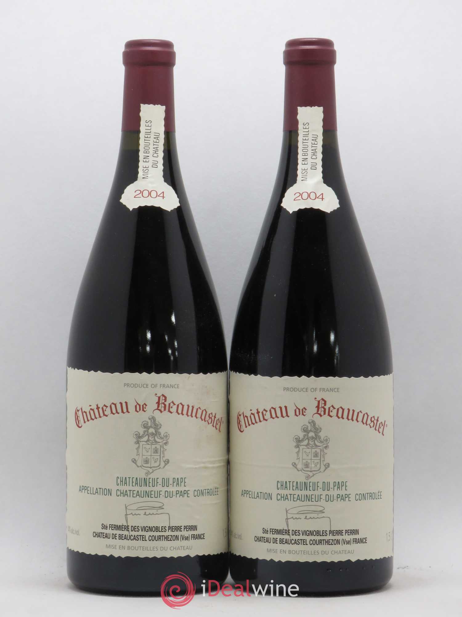 Châteauneuf-du-Pape Château de Beaucastel Famille Perrin 2004 - Lot de 2 magnums - 0