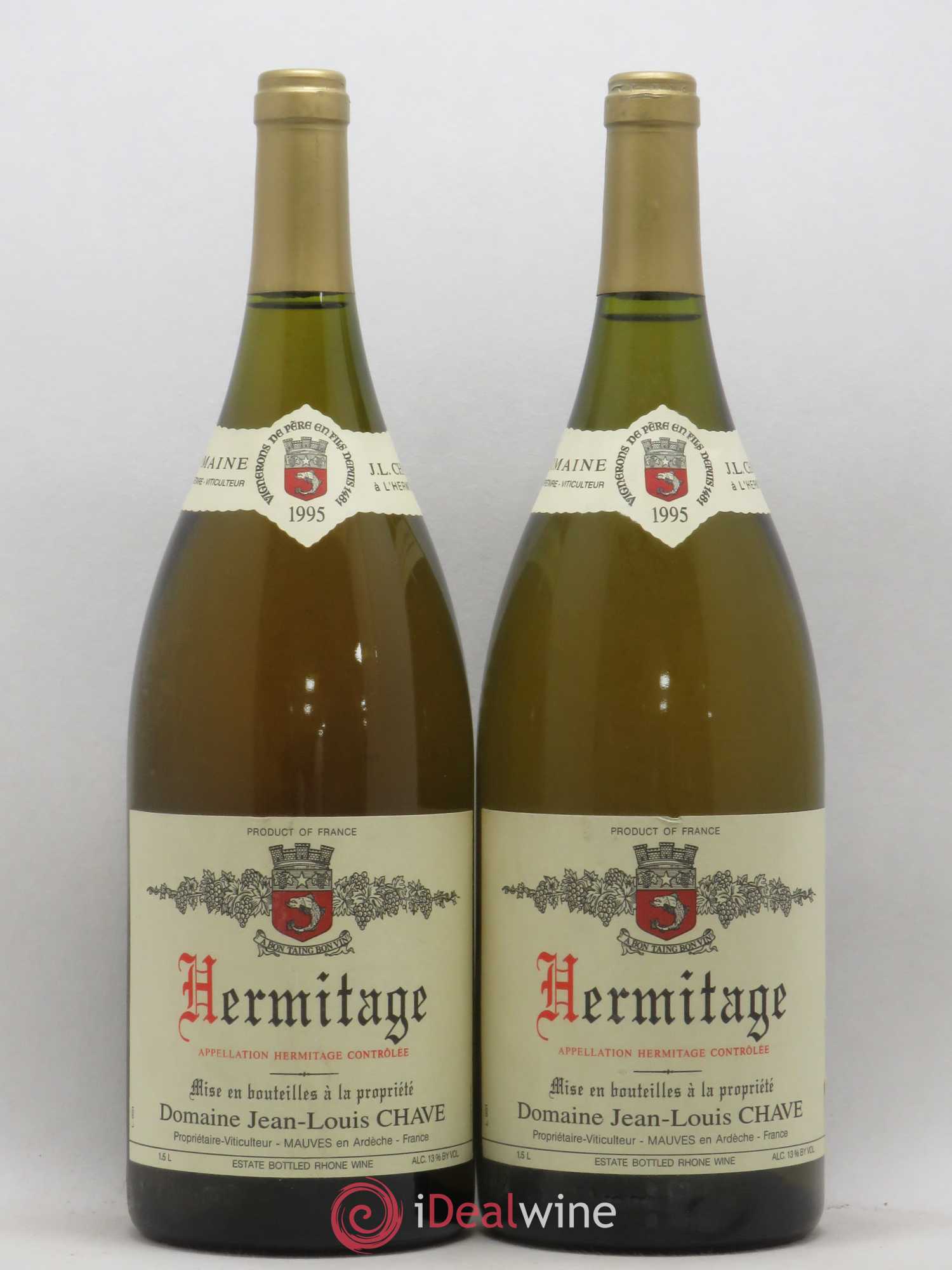 Hermitage Jean-Louis Chave 1995 - Lot de 2 magnums - 0