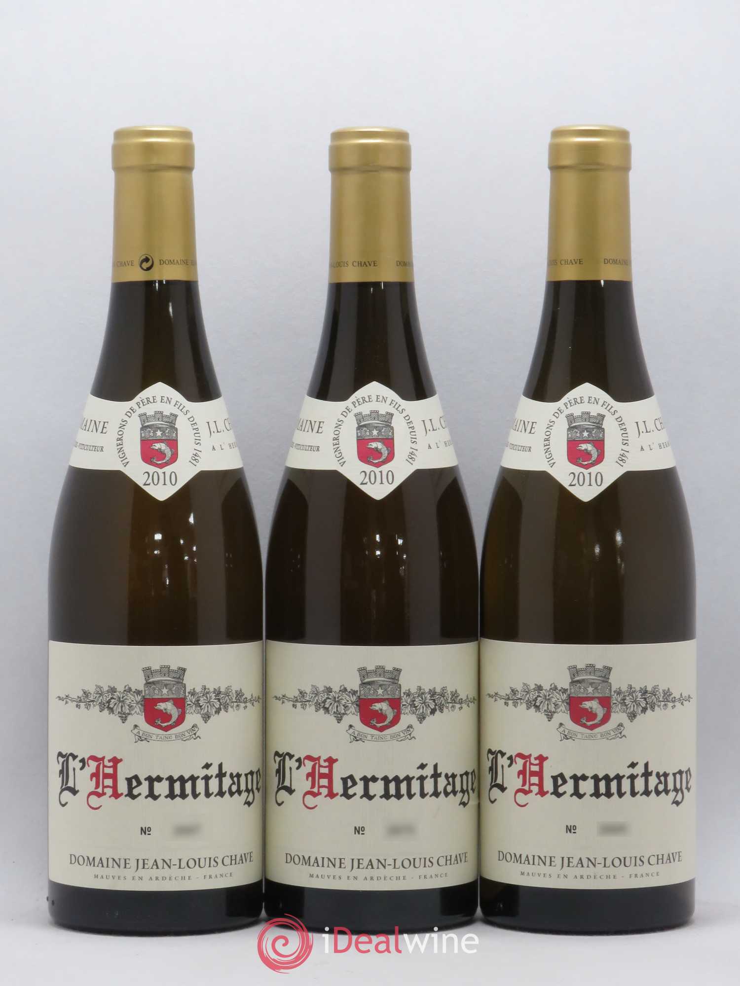 Hermitage Jean-Louis Chave 2010 - Lot de 3 bouteilles - 0
