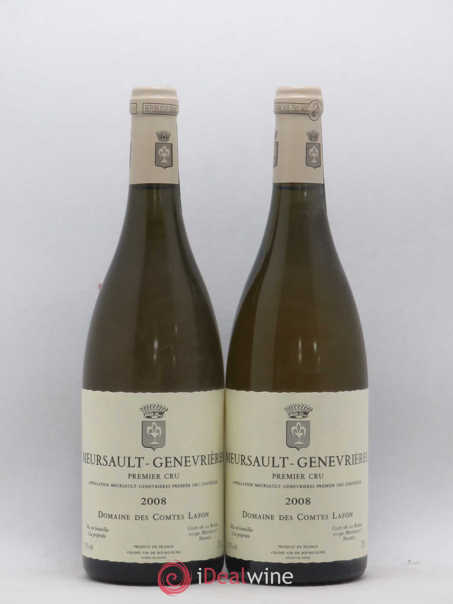 Meursault 1er Cru Genevrières Comtes Lafon (Domaine des) 2008 - Lot de 2 bouteilles - 0