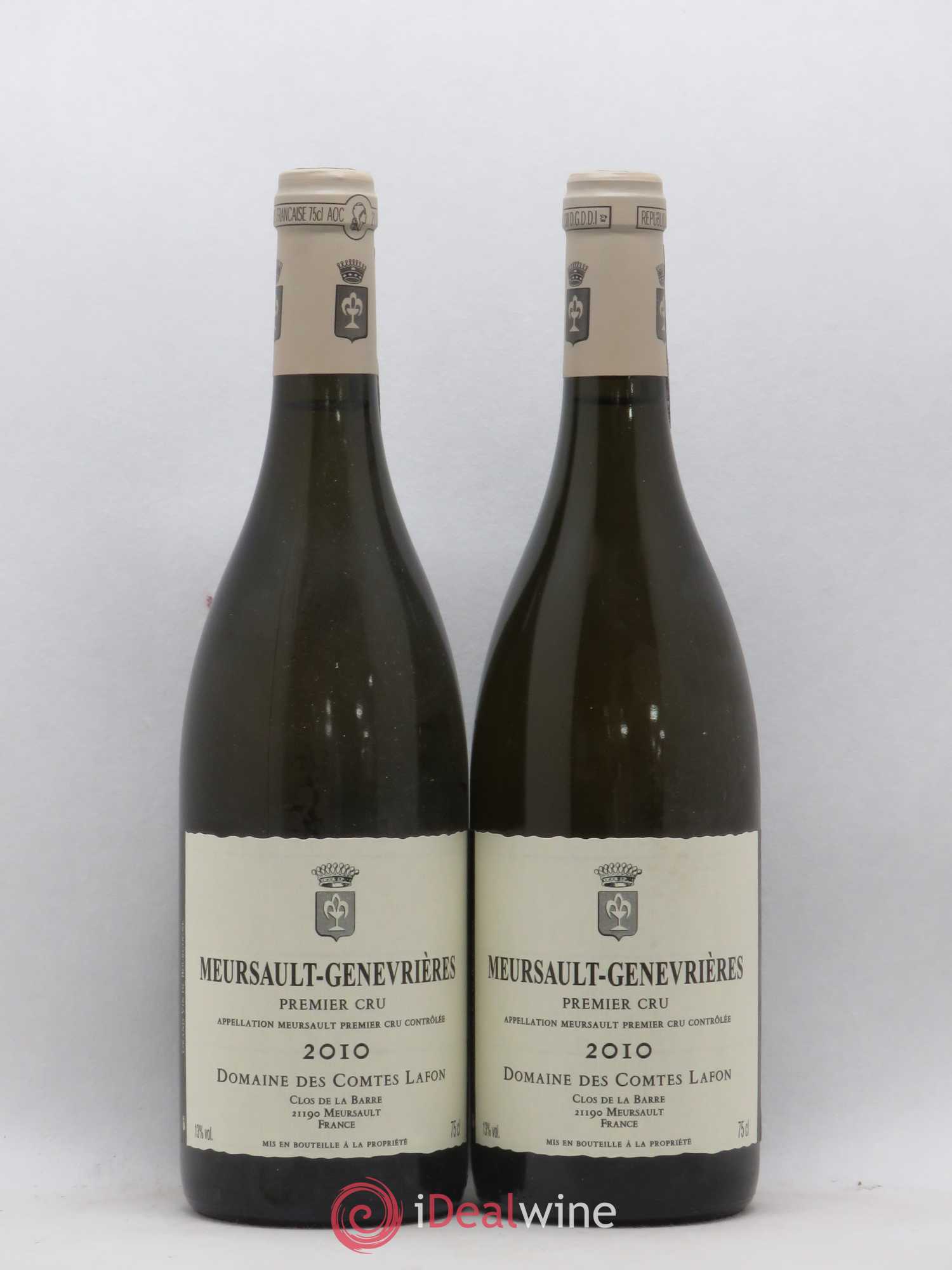Meursault 1er Cru Genevrières Comtes Lafon (Domaine des) 2010 - Lot de 2 bouteilles - 0
