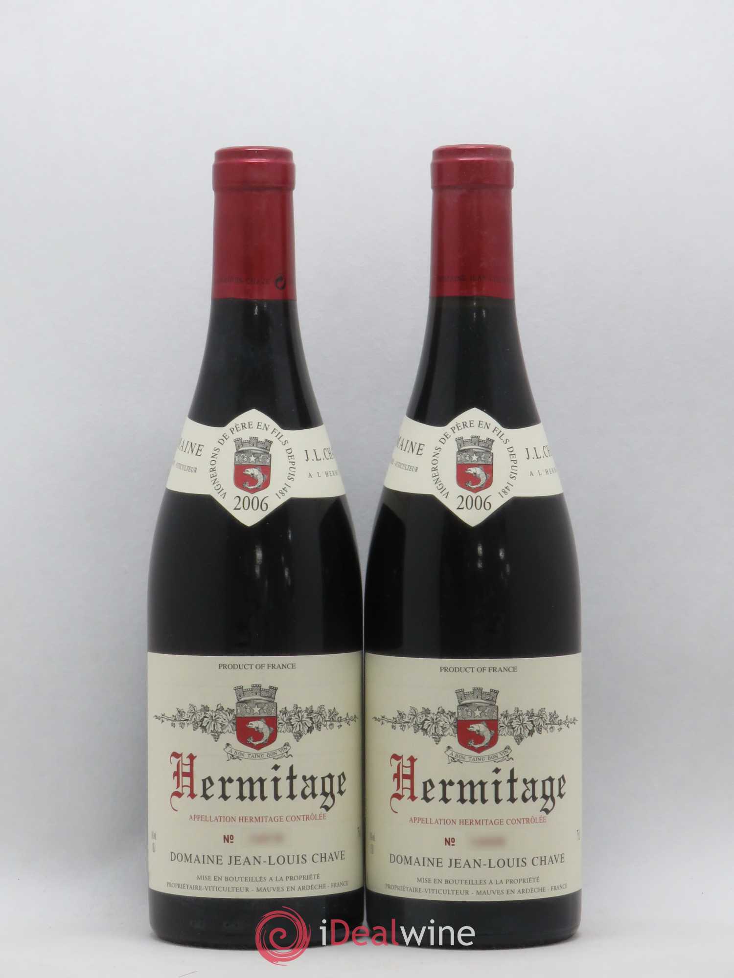 Hermitage Jean-Louis Chave 2006 - Lot de 2 bouteilles - 0