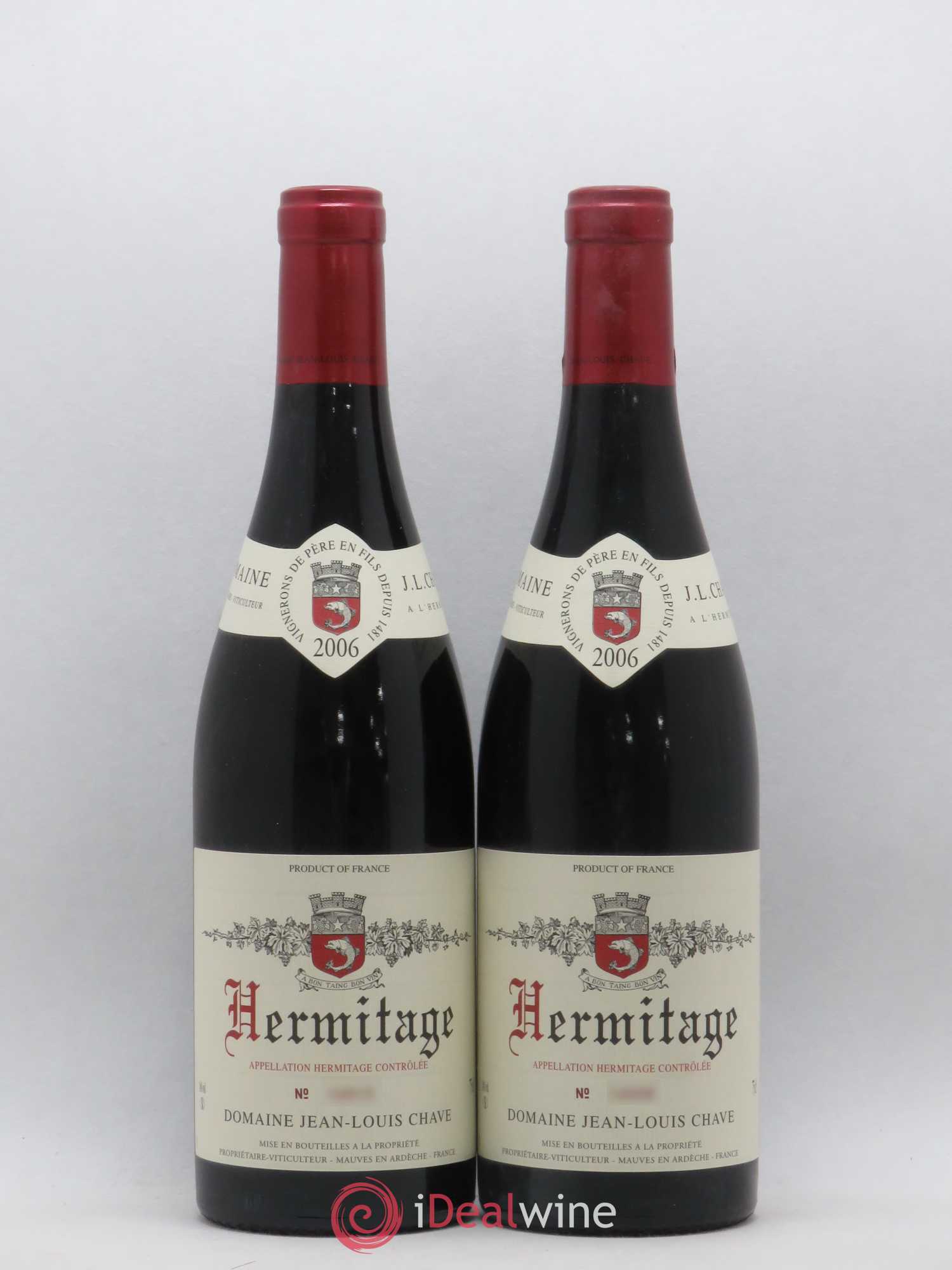 Hermitage Jean-Louis Chave 2006 - Lot de 2 bouteilles - 0