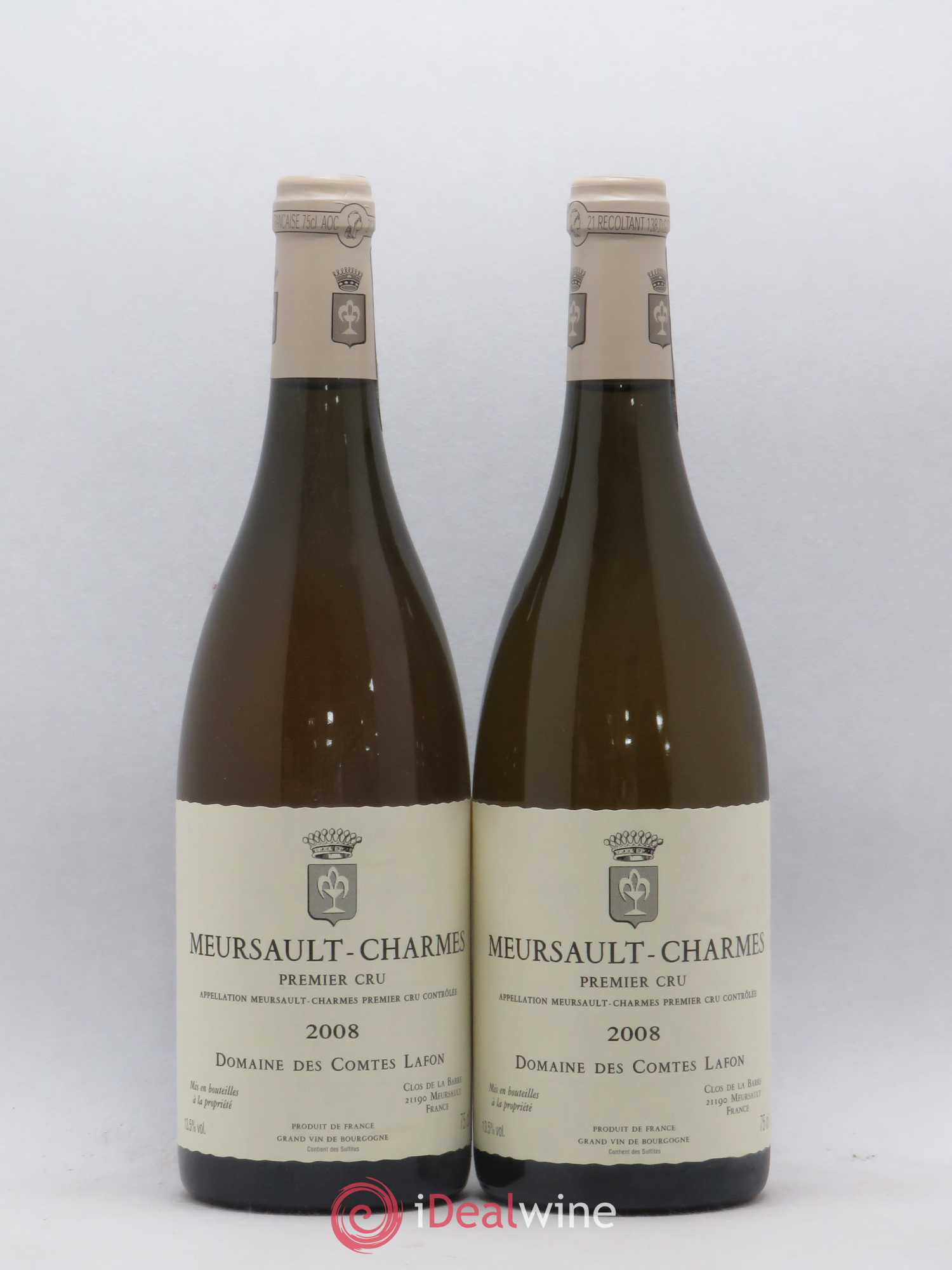 Meursault 1er Cru Charmes Comtes Lafon (Domaine des) 2008 - Lot de 2 bouteilles - 0