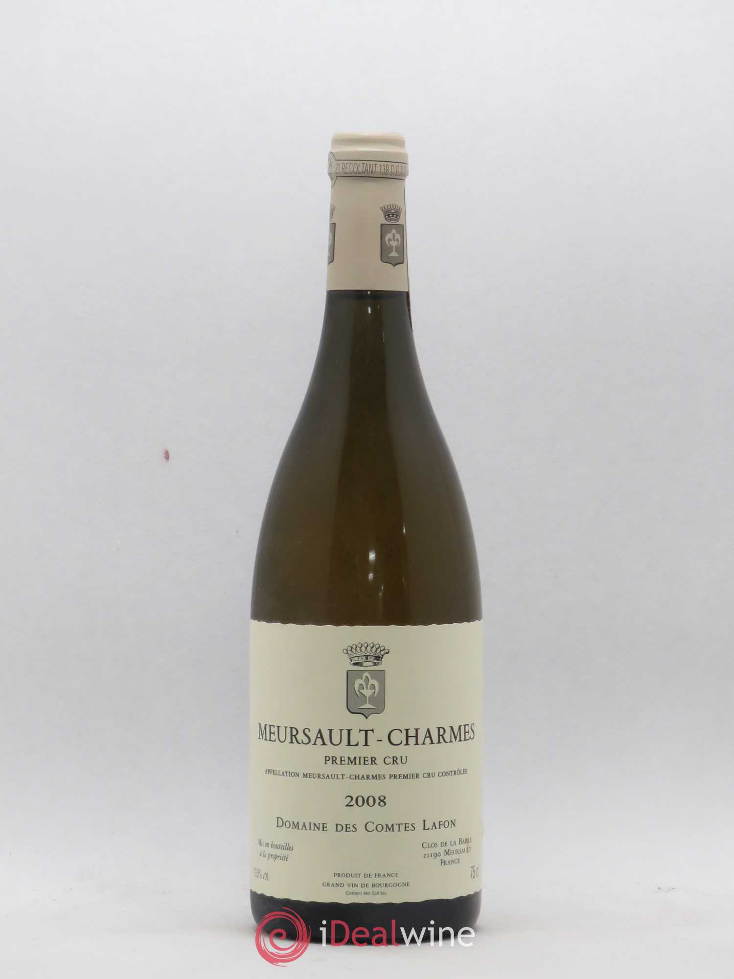 Meursault 1er Cru Charmes Comtes Lafon (Domaine des) 2008 - Lot de 1 bouteille - 0