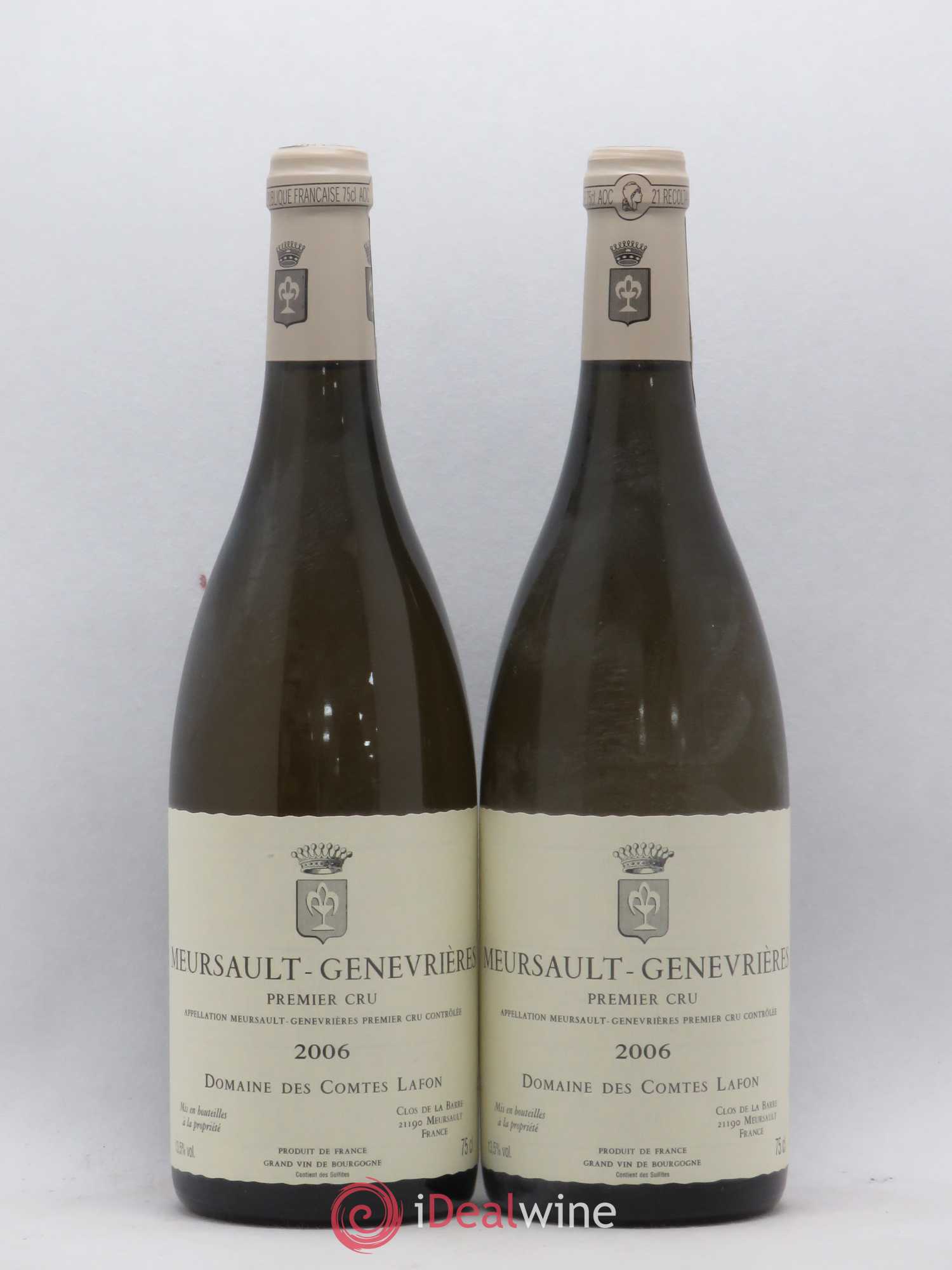 Meursault 1er Cru Genevrières Comtes Lafon (Domaine des) 2006 - Lot de 2 bouteilles - 0