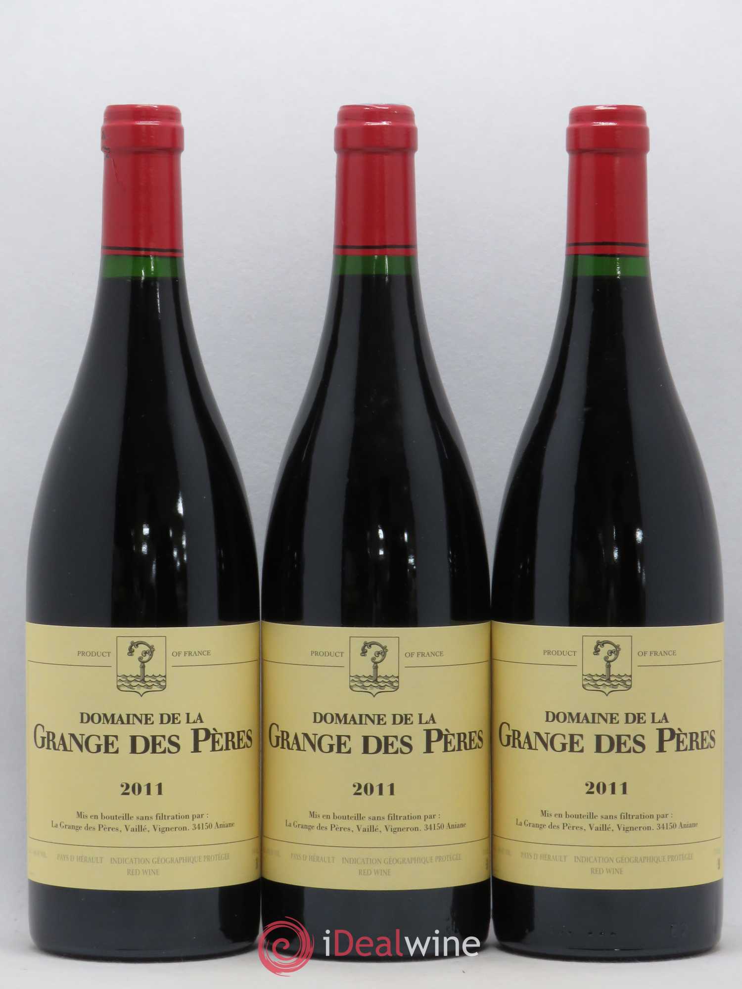 Pays d'Hérault Grange des Pères Laurent Vaillé 2011 - Lot de 3 bouteilles - 0