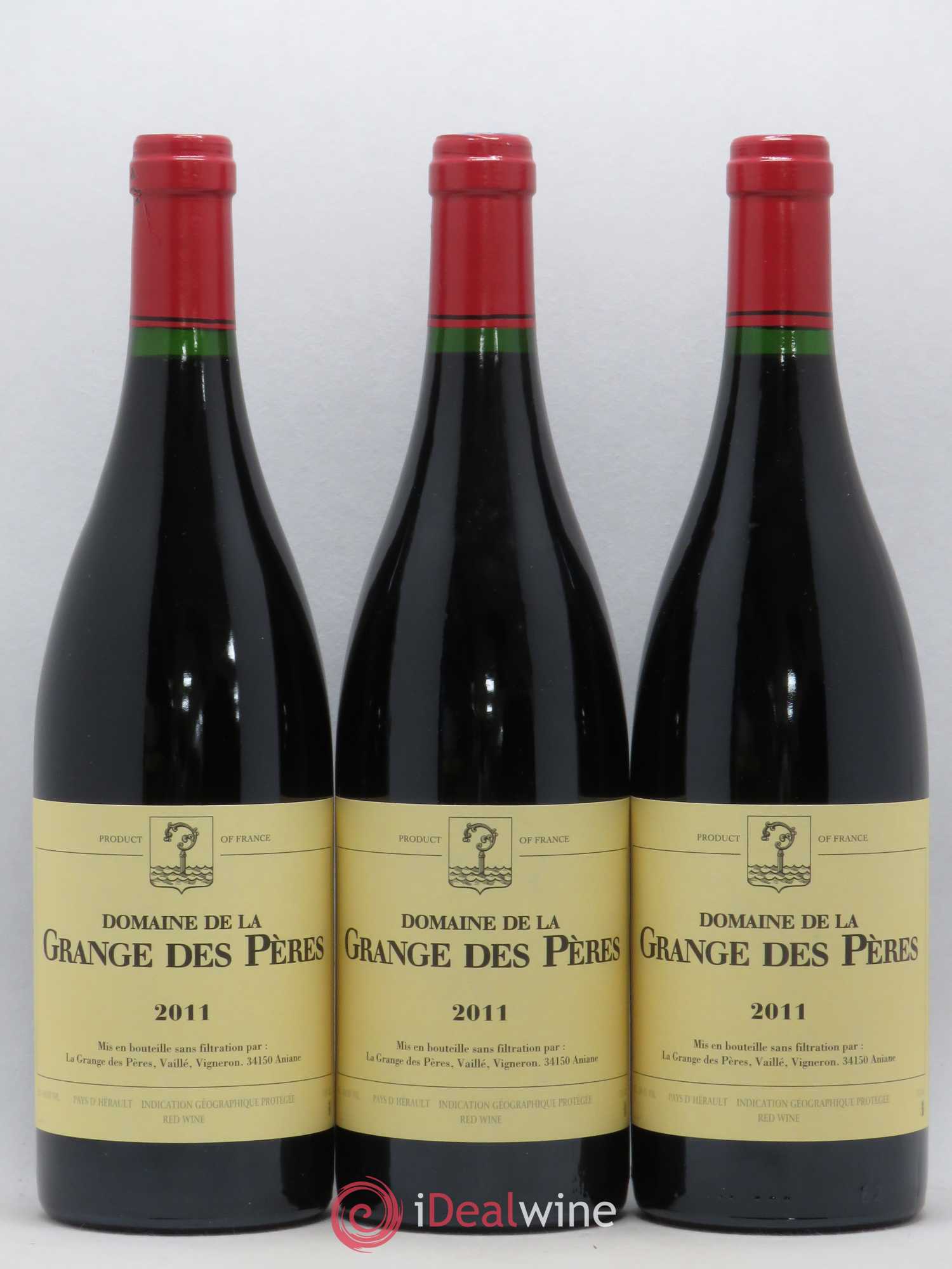 Pays d'Hérault Grange des Pères Laurent Vaillé 2011 - Lot de 3 bouteilles - 0
