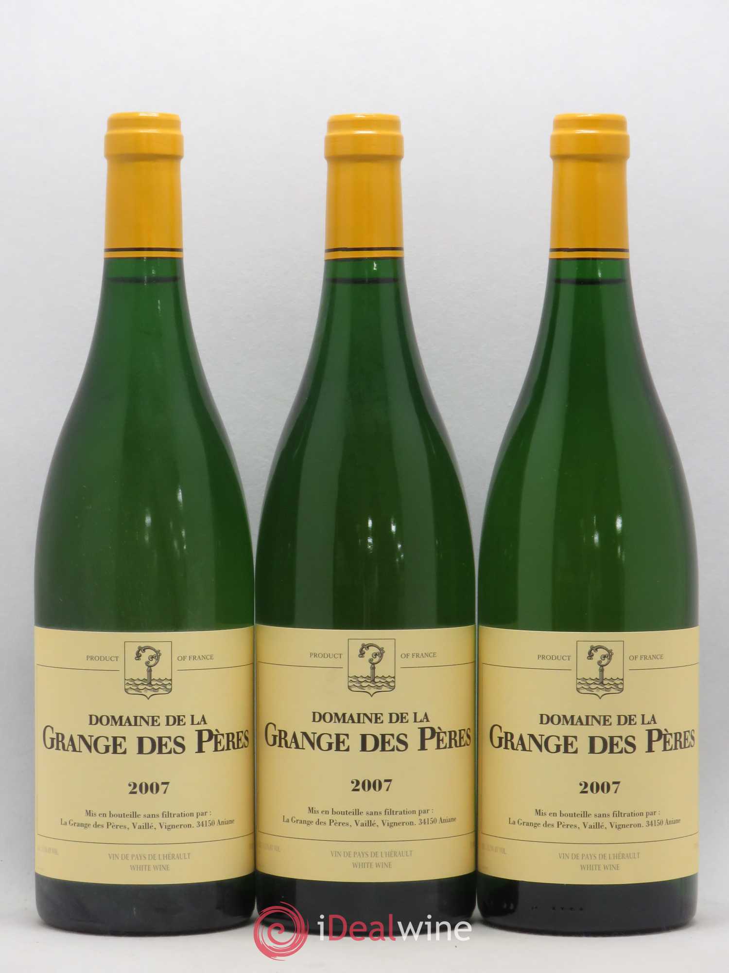 Pays d'Hérault Grange des Pères Laurent Vaillé 2007 - Lot de 3 bouteilles - 0