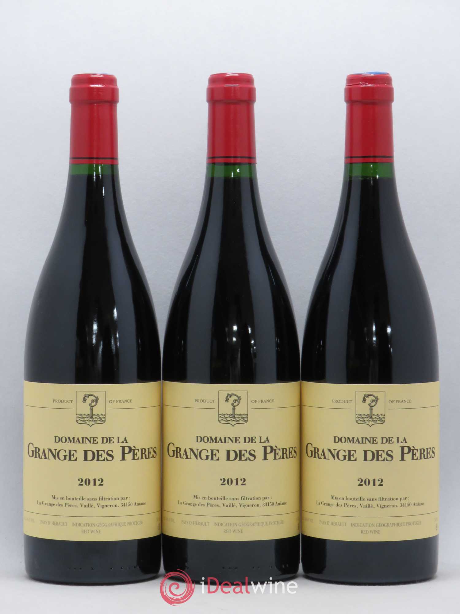 Pays d'Hérault Grange des Pères Laurent Vaillé 2012 - Lot de 3 bouteilles - 0