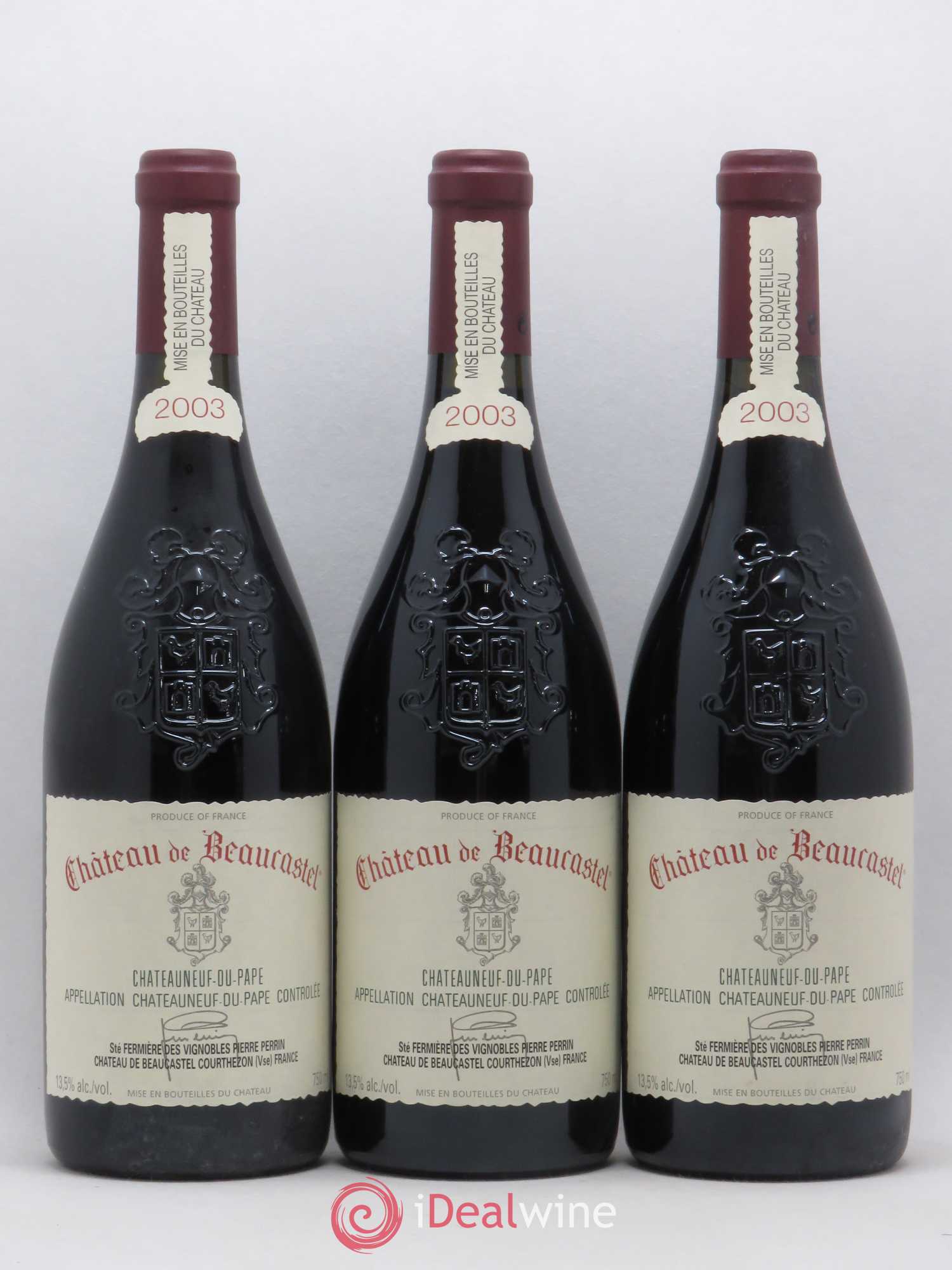 Châteauneuf-du-Pape Château de Beaucastel Famille Perrin 2003 - Lot de 6 bouteilles - 2