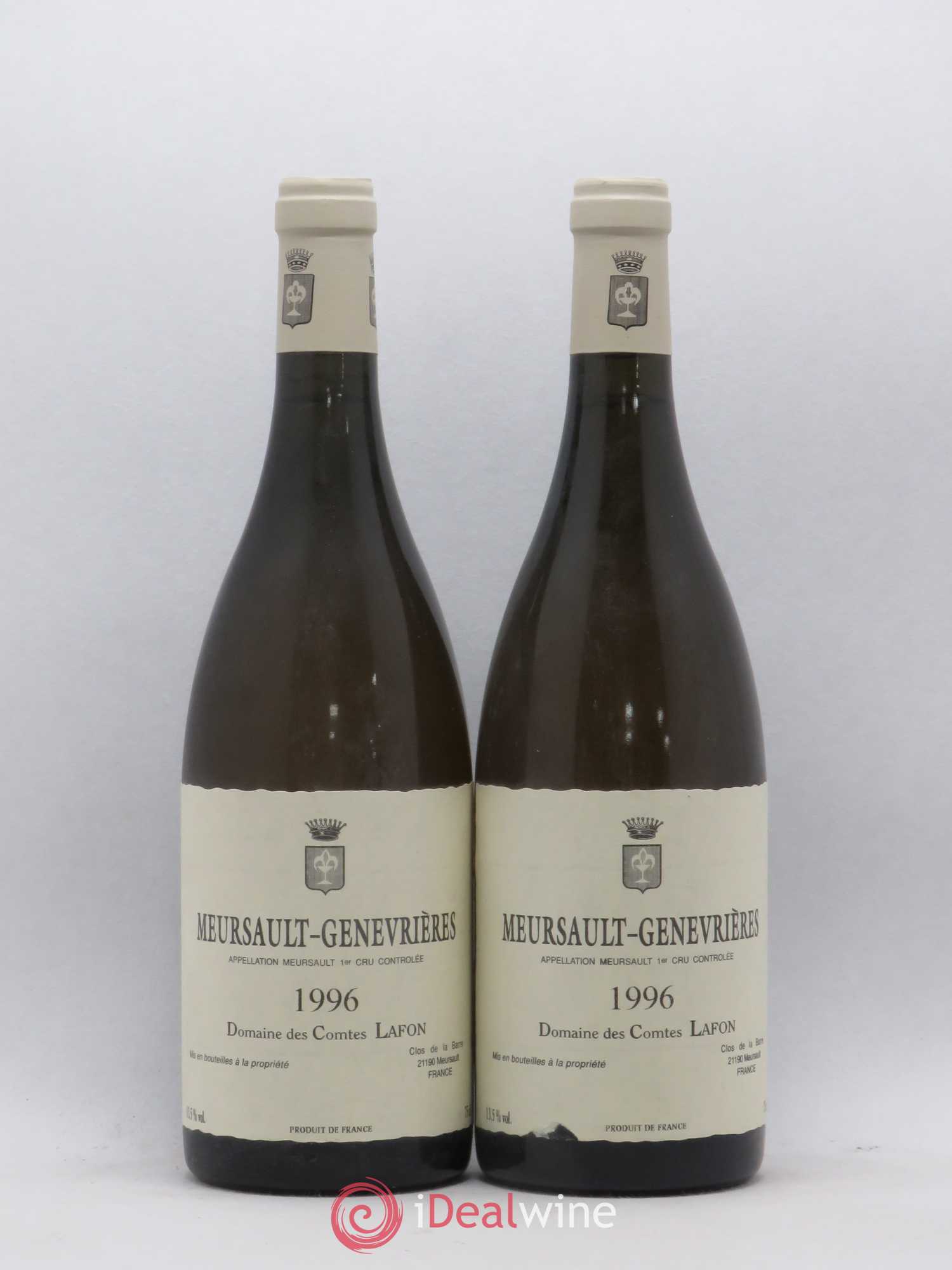 Meursault 1er Cru Genevrières Comtes Lafon (Domaine des) 1996 - Lot de 2 bouteilles - 0