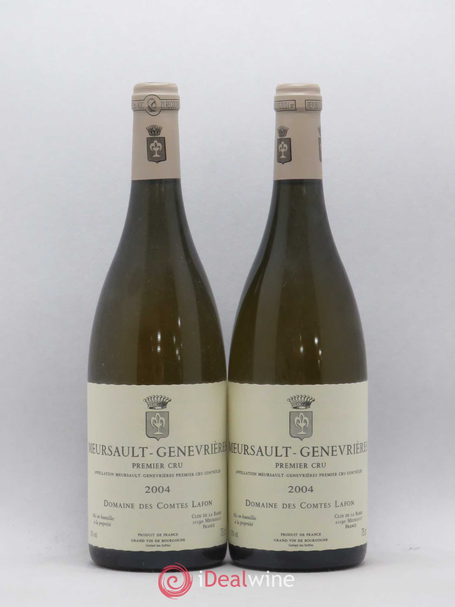 Meursault 1er Cru Genevrières Comtes Lafon (Domaine des) 2004 - Lot de 2 bouteilles - 0