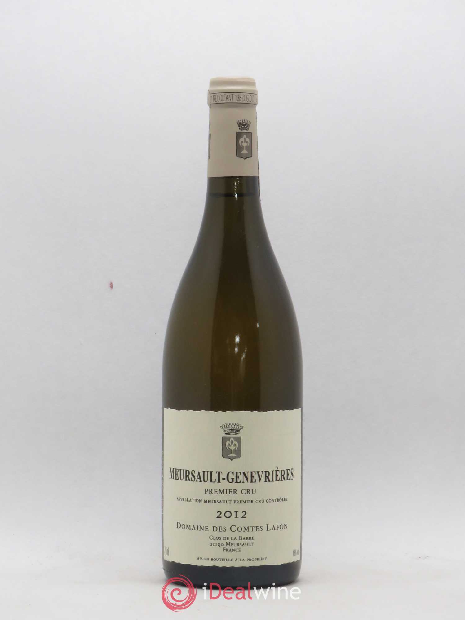 Meursault 1er Cru Genevrières Comtes Lafon (Domaine des) 2012 - Lot de 1 bouteille - 0