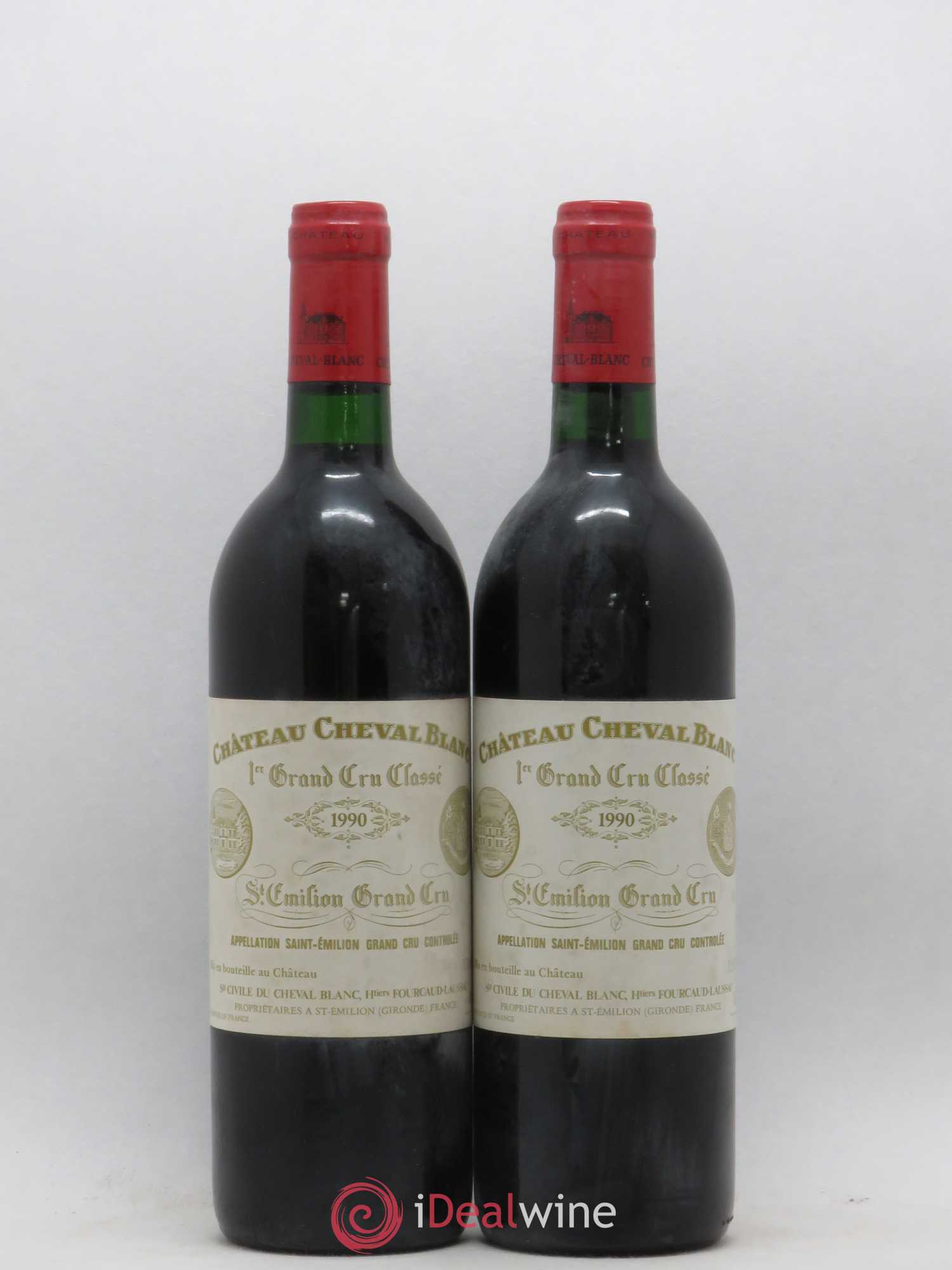 Château Cheval Blanc 1er Grand Cru Classé A 1990 - Lot de 2 bouteilles - 0