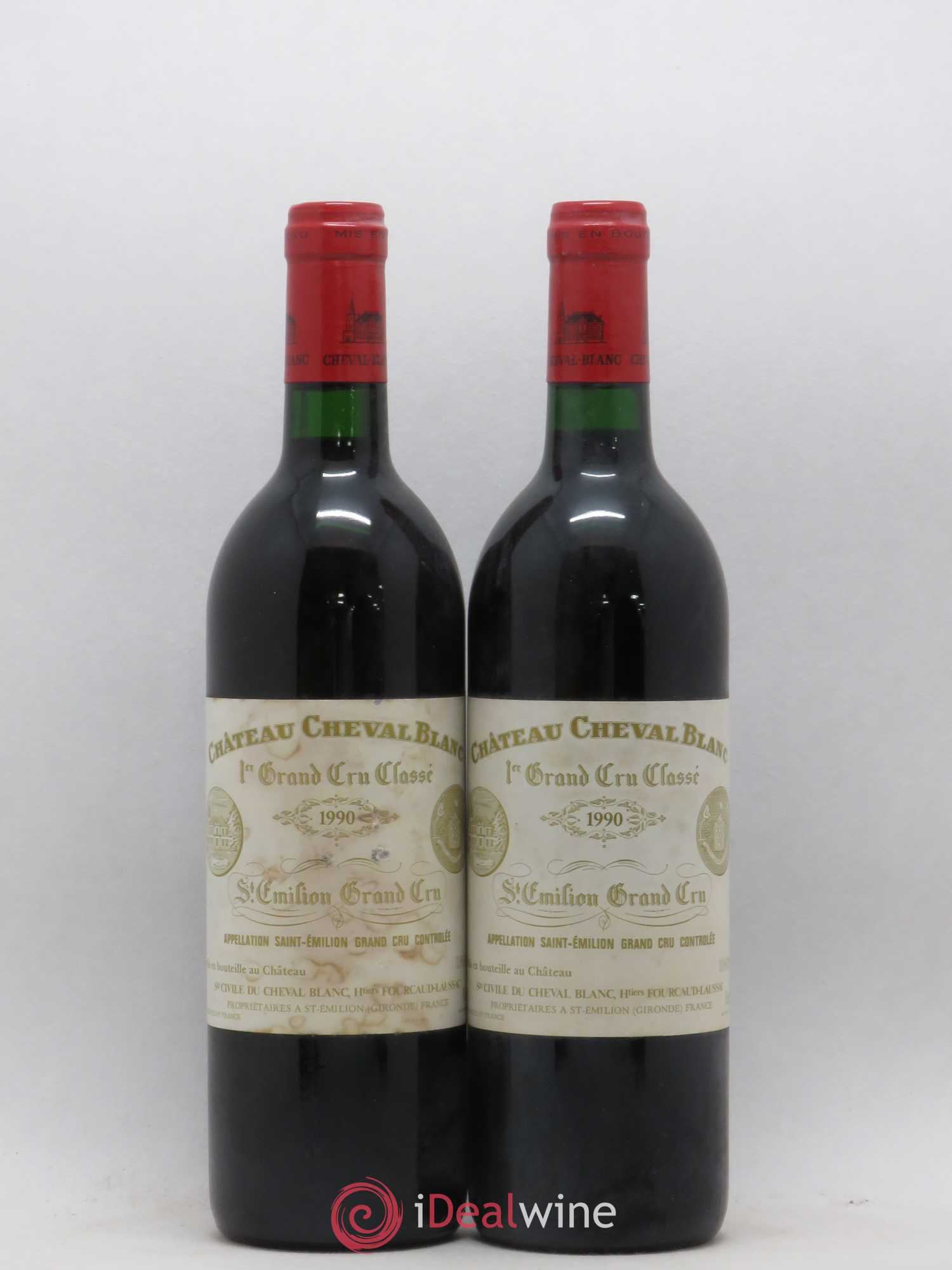 Château Cheval Blanc 1er Grand Cru Classé A 1990 - Lot de 2 bouteilles - 0