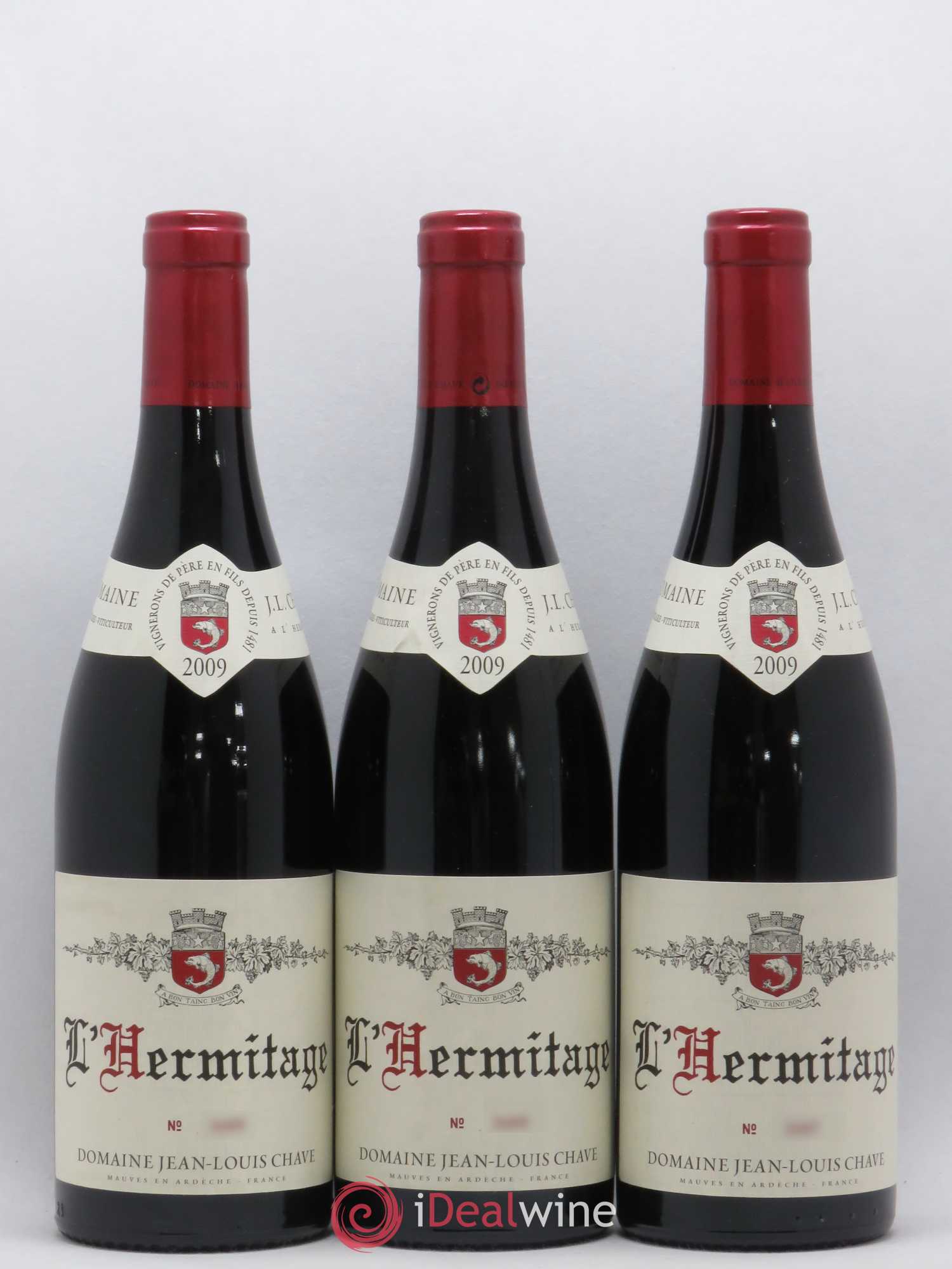 Hermitage Jean-Louis Chave 2009 - Lot de 3 bouteilles - 0