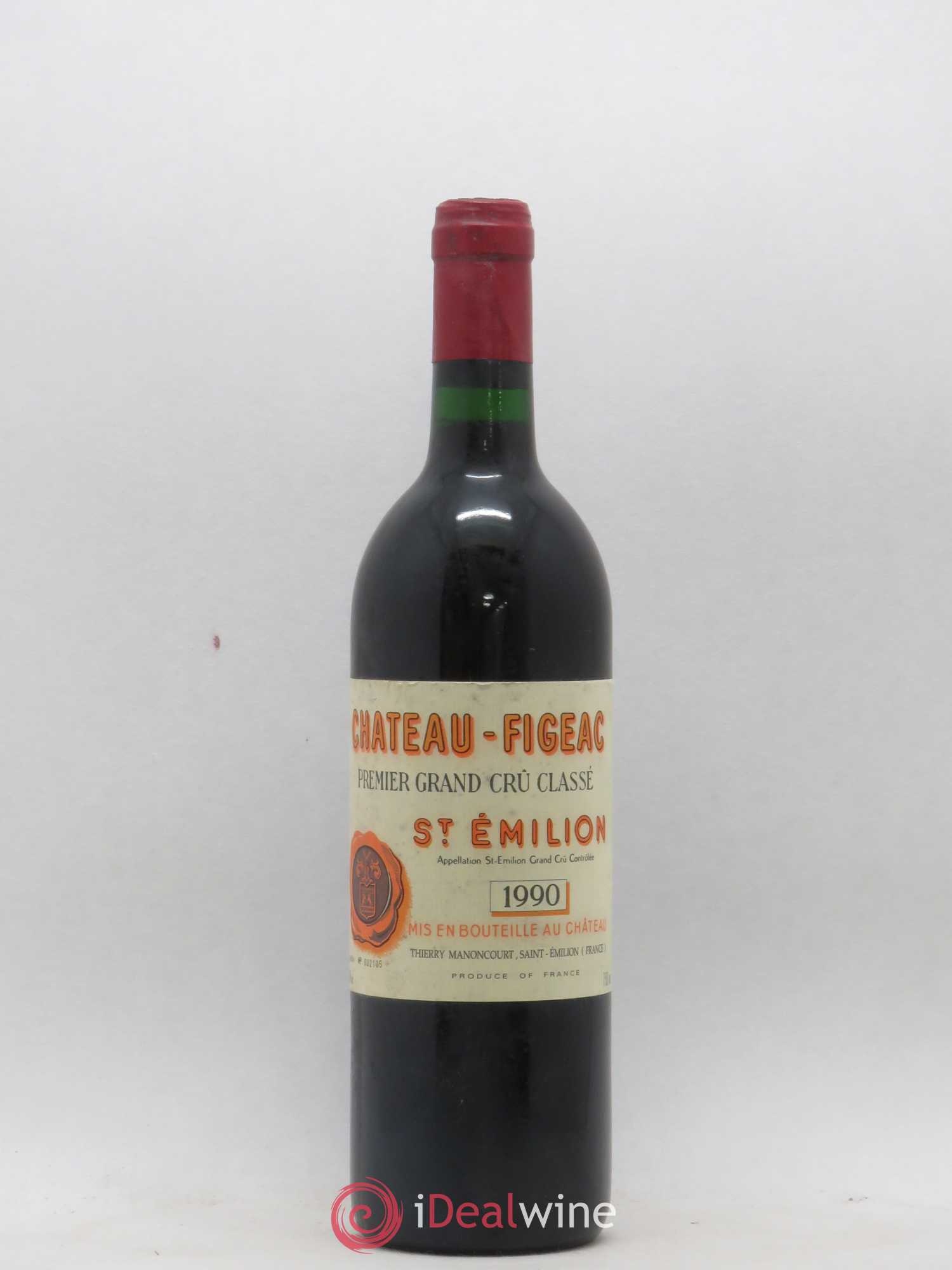 Château Figeac 1er Grand Cru Classé A 1990 - Lot de 1 bouteille - 0