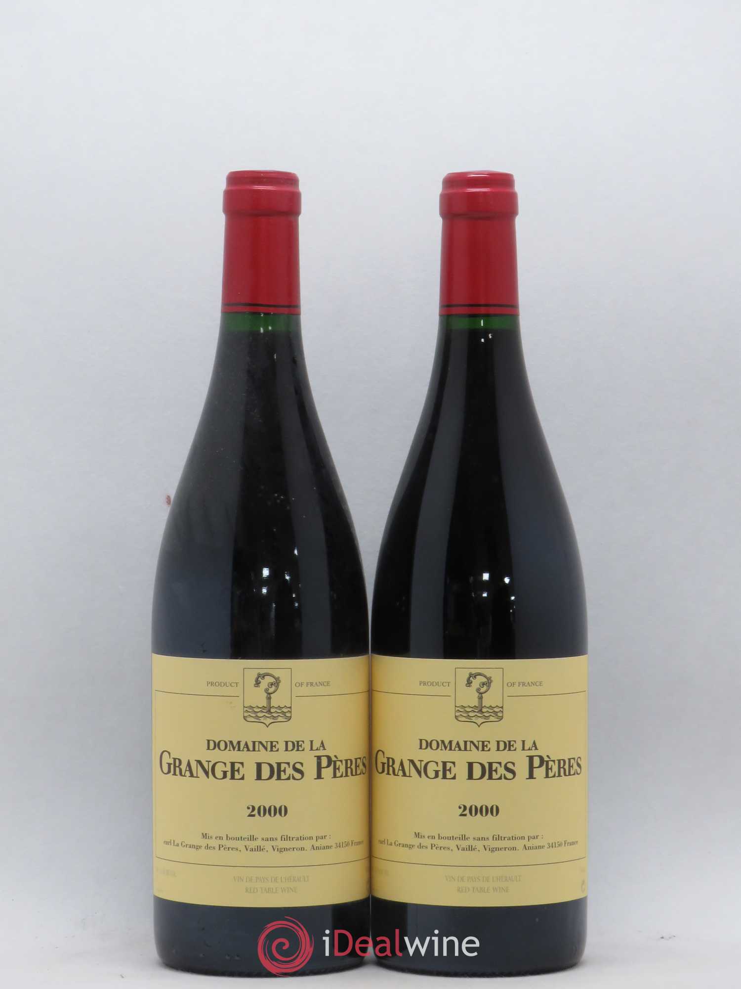 Pays d'Hérault Grange des Pères Laurent Vaillé 2000 - Lot de 2 bouteilles - 0