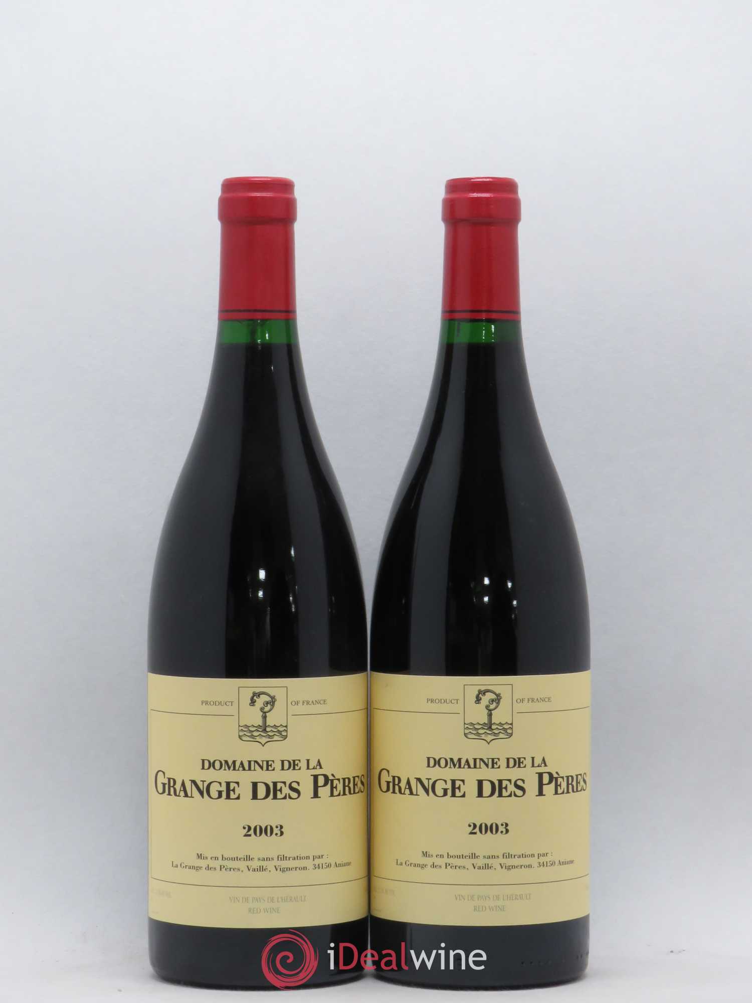 Pays d'Hérault Grange des Pères Laurent Vaillé 2003 - Lot de 2 bouteilles - 0