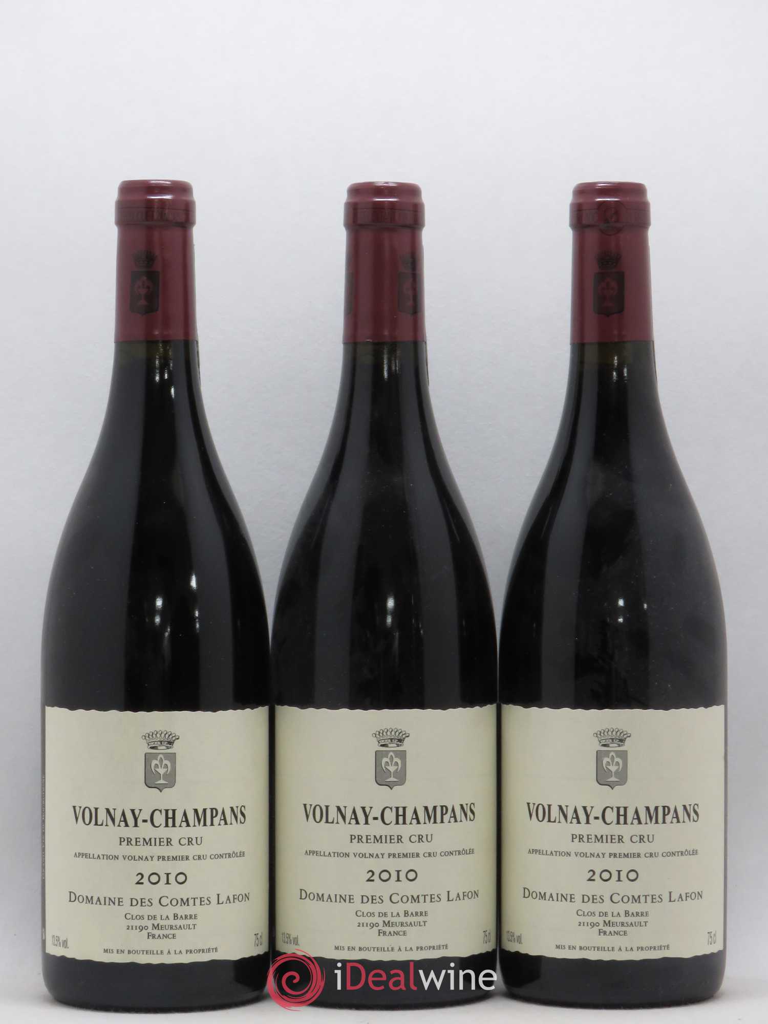 Volnay 1er Cru Champans Comtes Lafon (Domaine des) 2010 - Lot de 3 bouteilles - 0