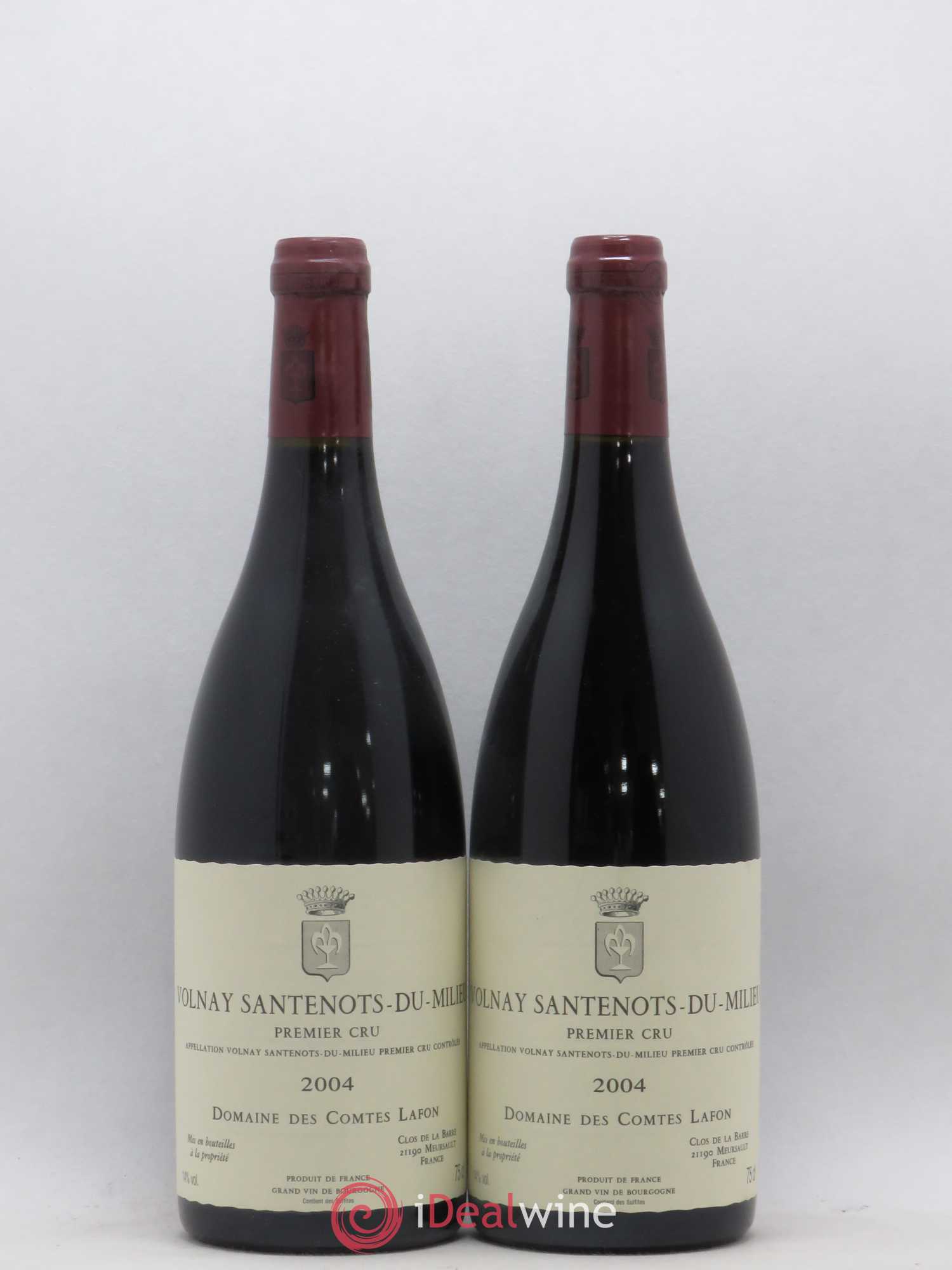 Volnay 1er Cru Santenots du Milieu Comtes Lafon (Domaine des) 2004 - Lot de 2 bouteilles - 0