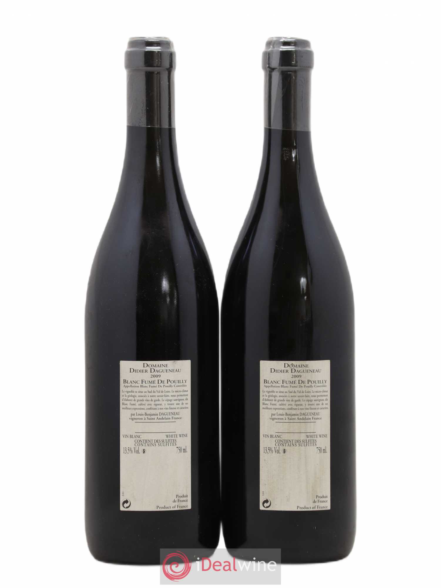 Vin de France (anciennement Pouilly-Fumé) Buisson Renard Dagueneau (Domaine Didier - Louis-Benjamin) 2009 - Lot de 2 bouteilles - 1
