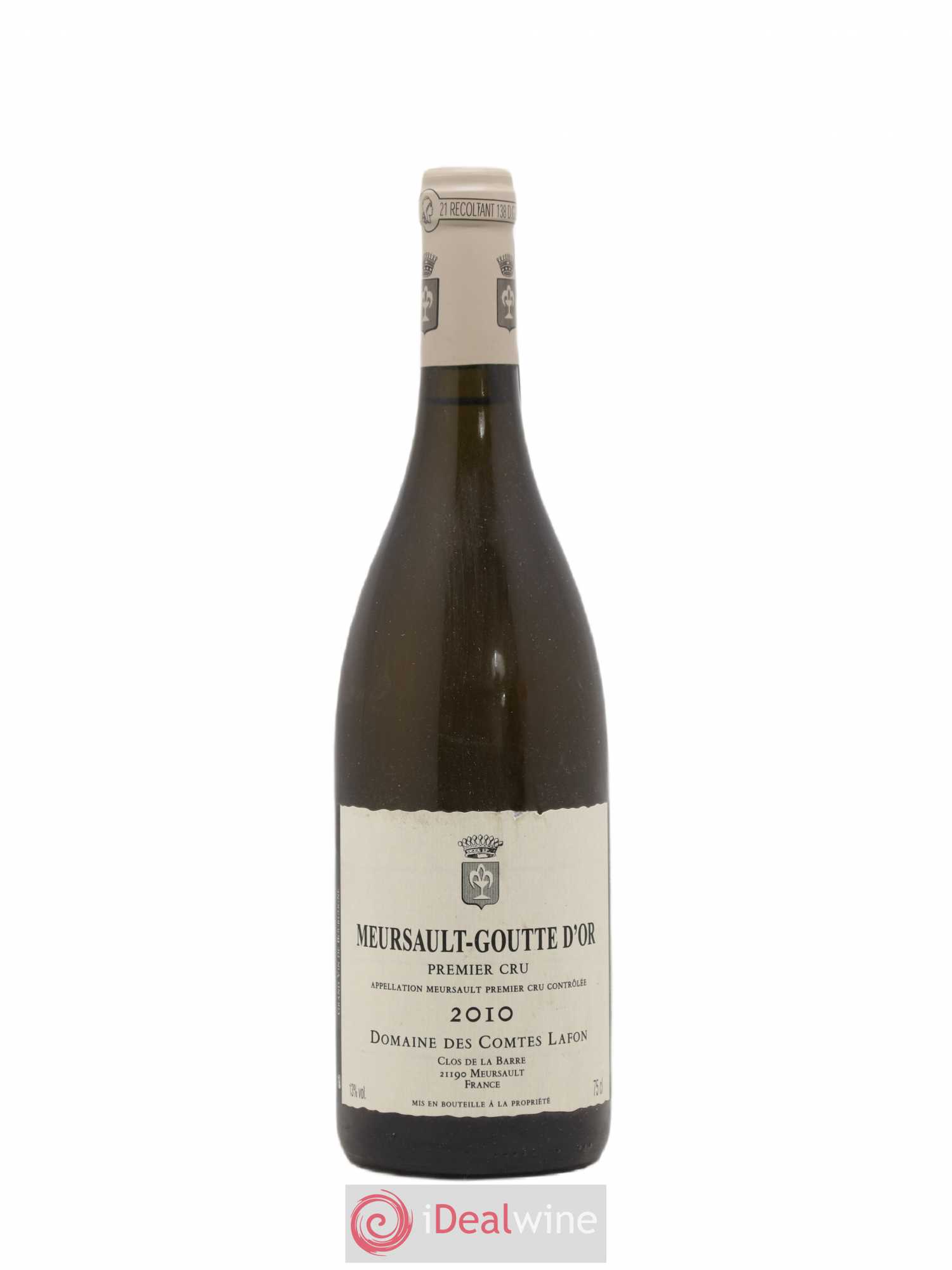 Meursault 1er Cru Goutte d'Or Comtes Lafon (Domaine des) 2010 - Lot de 1 bouteille - 0
