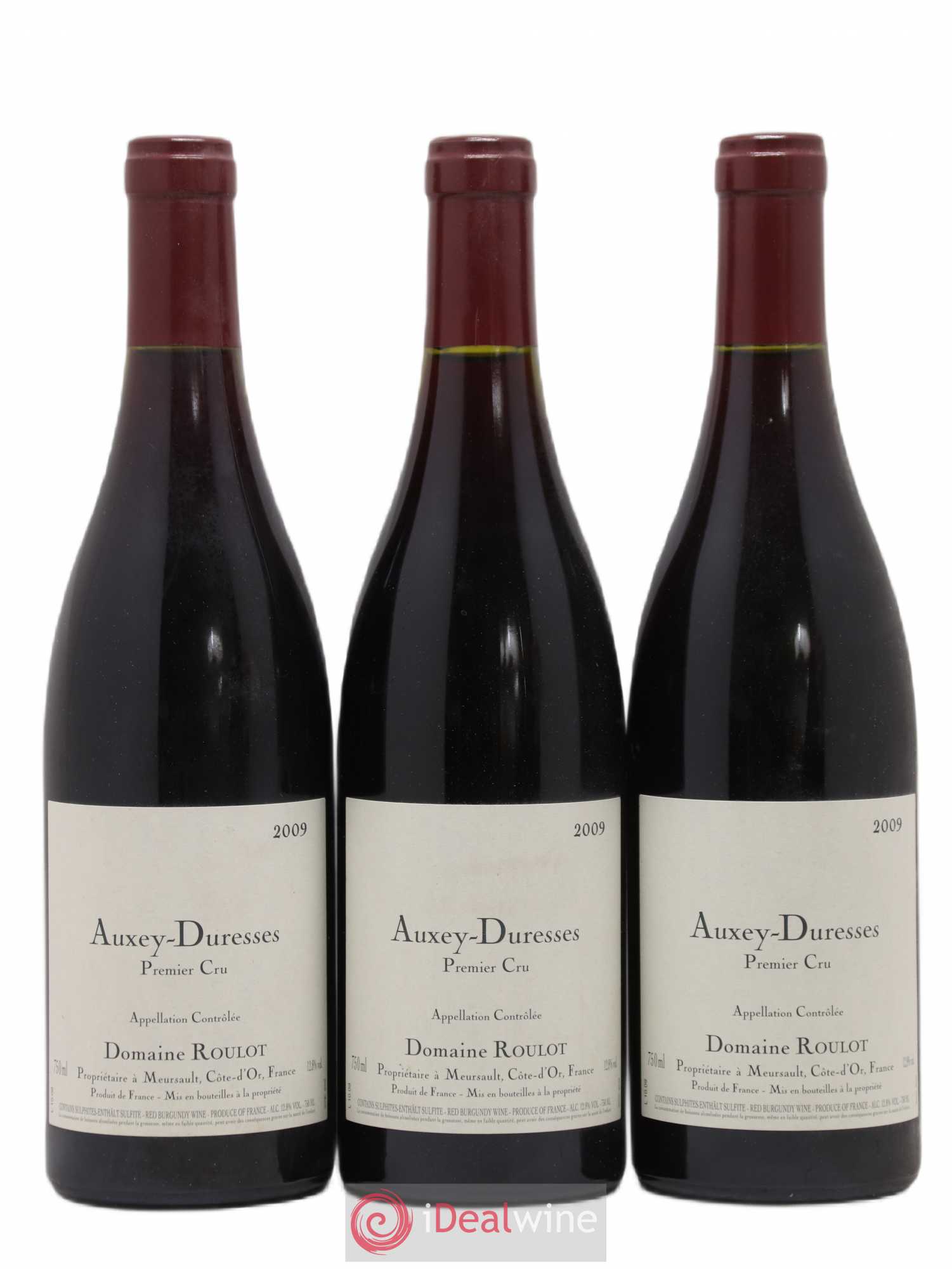 Auxey-Duresses 1er Cru Roulot (Domaine) 2009 - Lot de 3 bouteilles - 0