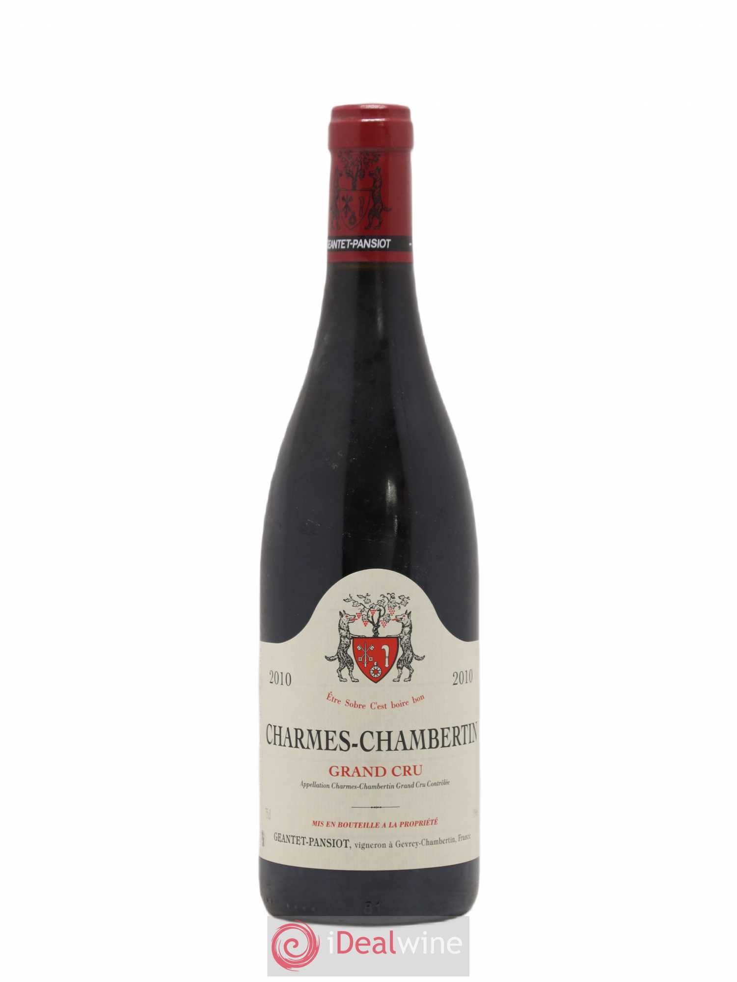 Charmes-Chambertin Grand Cru Geantet-Pansiot 2010 - Lot de 1 bouteille - 0