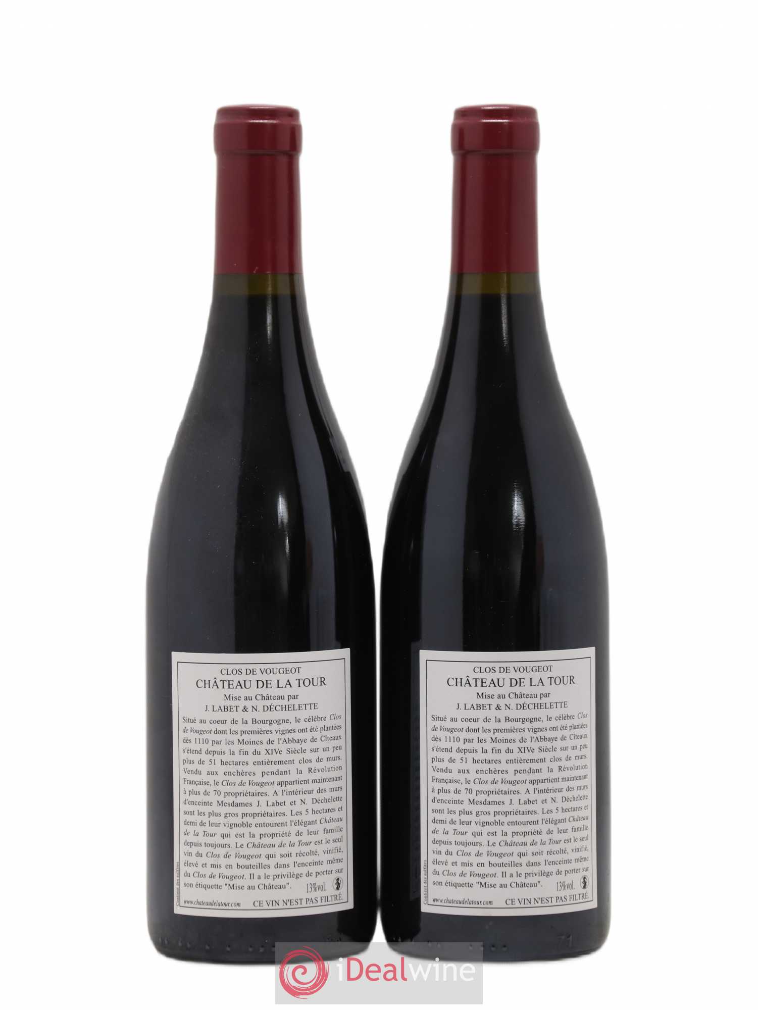 Clos de Vougeot Grand Cru Vieilles Vignes Château de La Tour 2010 - Lot de 2 bouteilles - 1